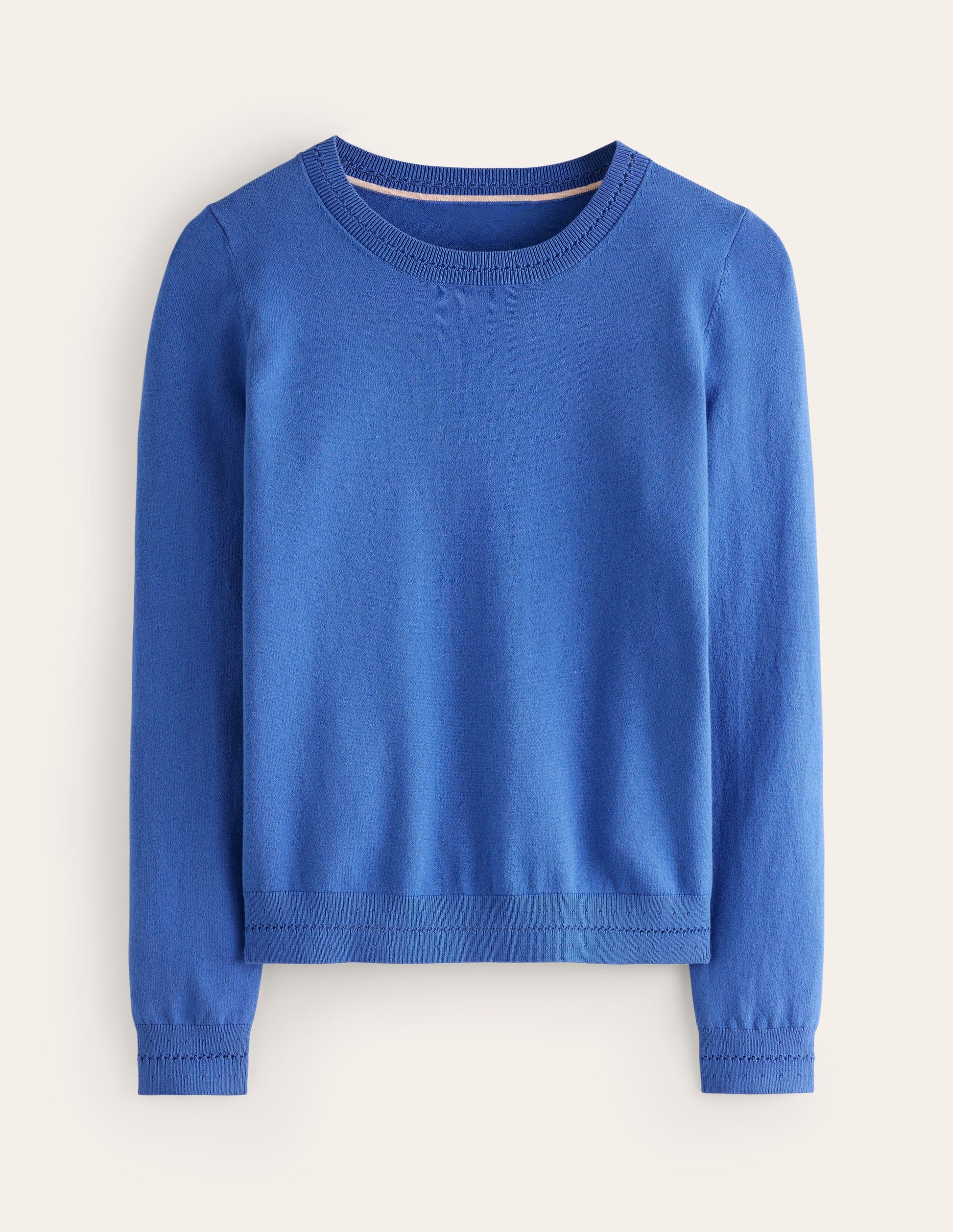 Catriona Cotton Crew Jumper-Blue Jay-5