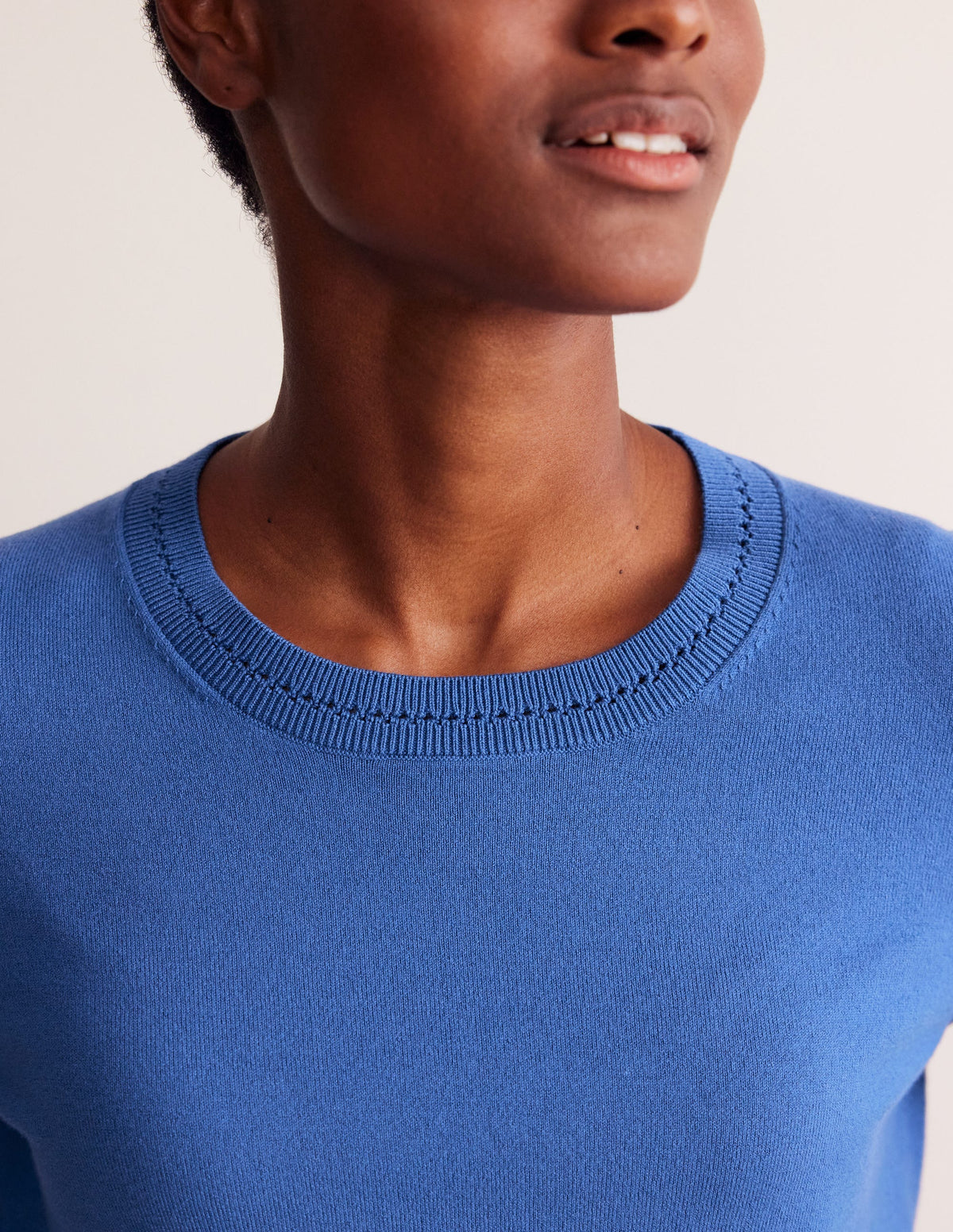 Catriona Cotton Crew Jumper-Blue Jay-2