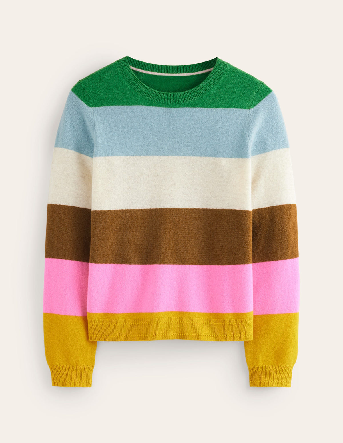 Eva Cashmere Crew Neck Jumper-Multi, Rainbow - Image 7
