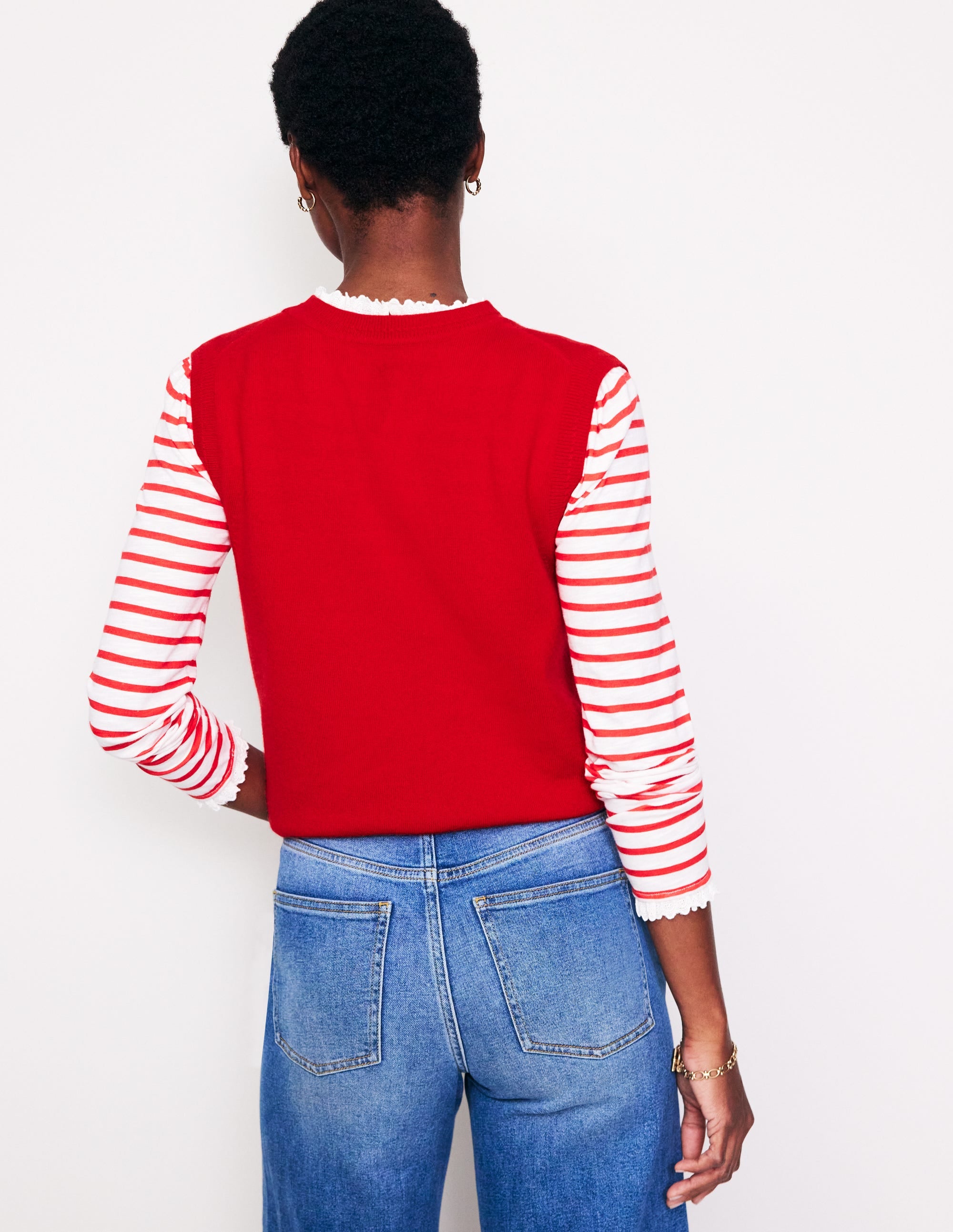 Eva Cashmere Tank-Rouge Red - Image 3