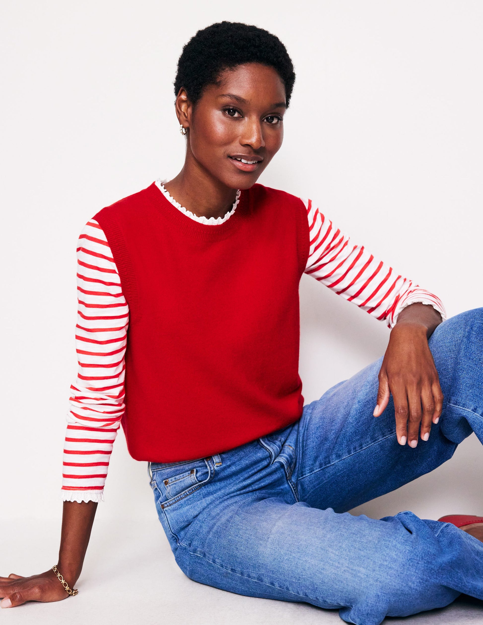 Eva Cashmere Tank-Rouge Red-4