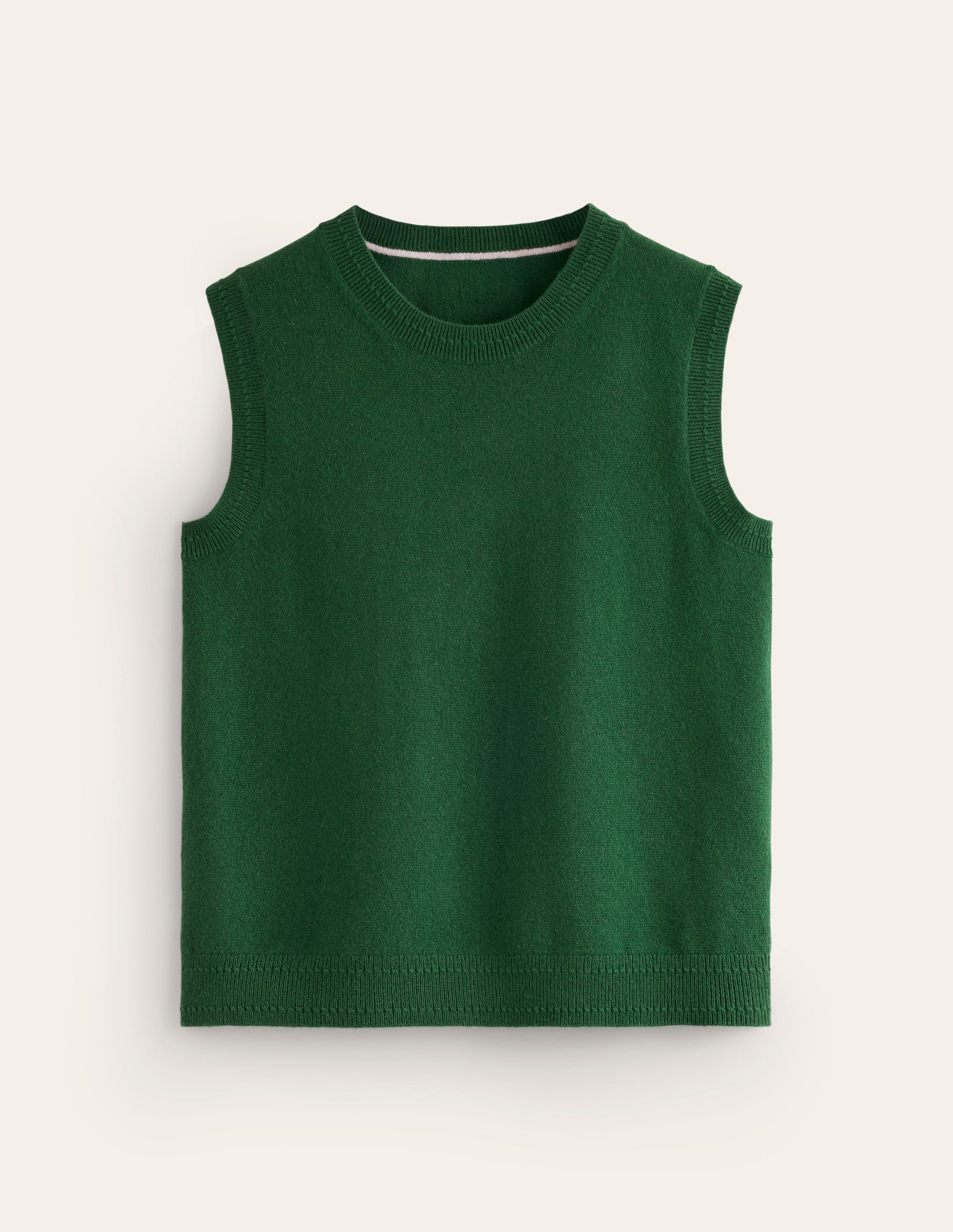 Eva Cashmere Tank-Pine Green-5