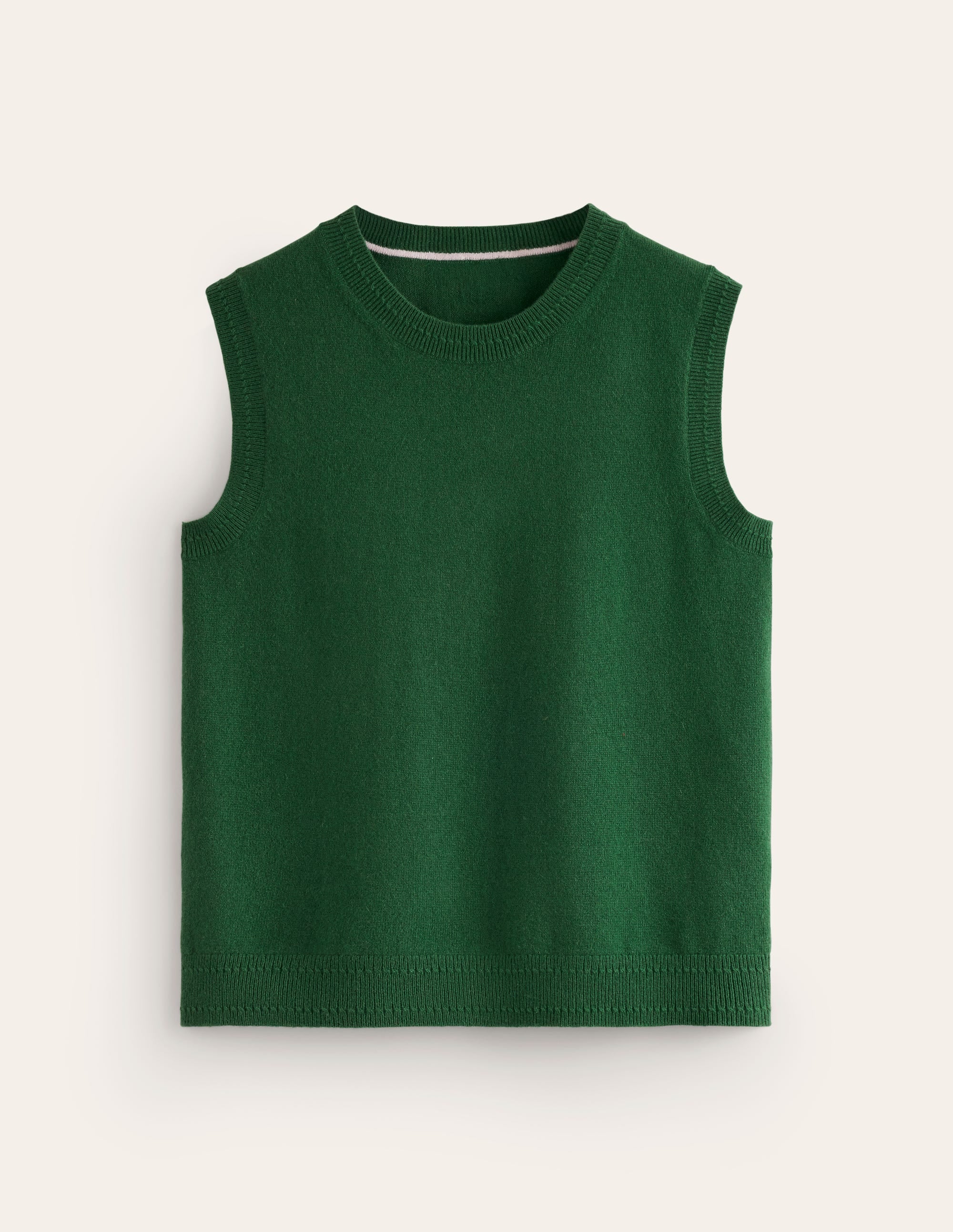 Eva Cashmere Tank-Pine Green - Image 5