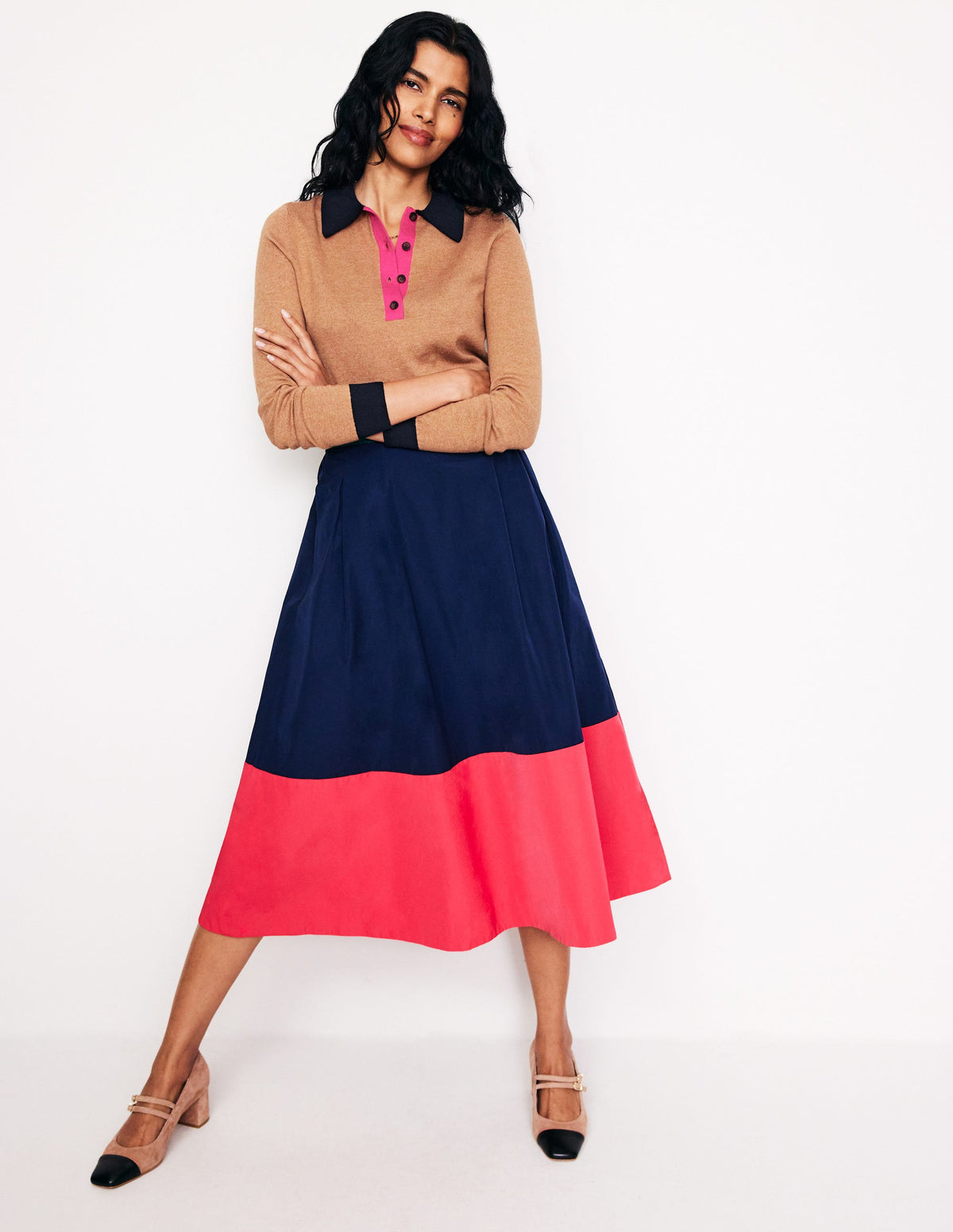 Estelle Henley Jumper-Camel Melange - Image 4