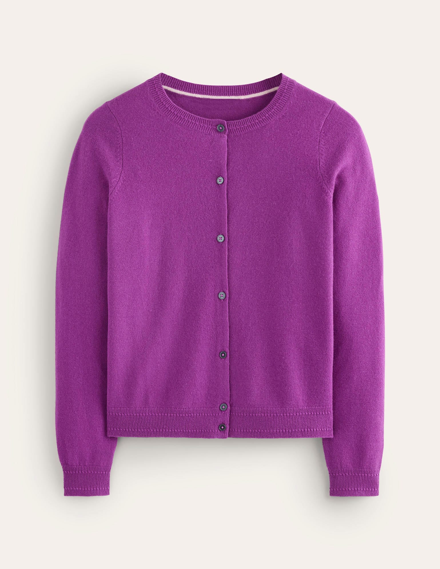 Eva Cashmere Crew Cardigan-Regal Purple-5