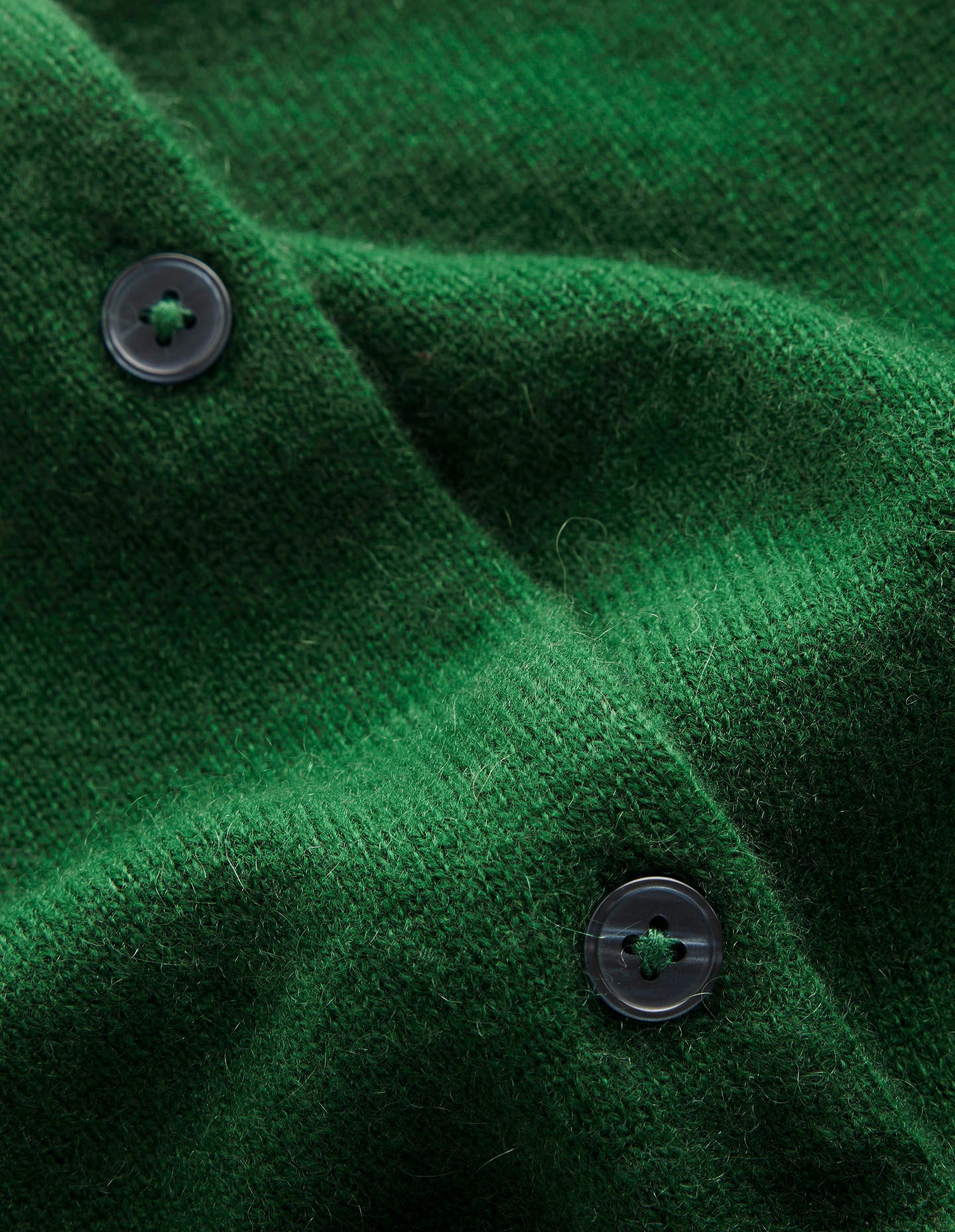 Eva Cashmere Crew Cardigan-Pine Green - Image 6