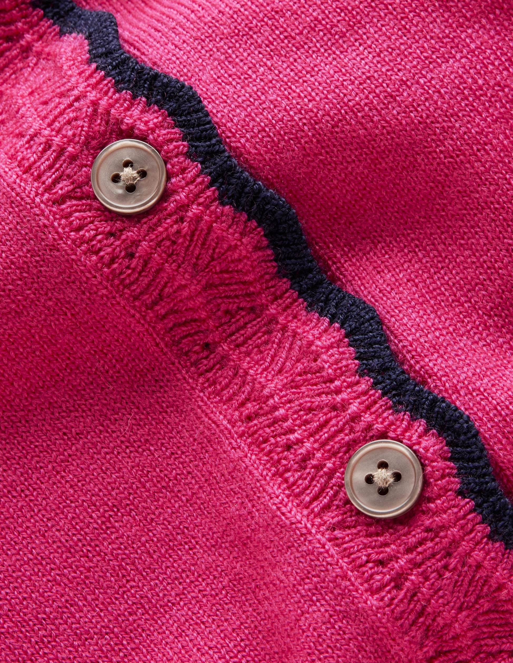Merino Scallop Cardigan-Cherry Jam Pink-6