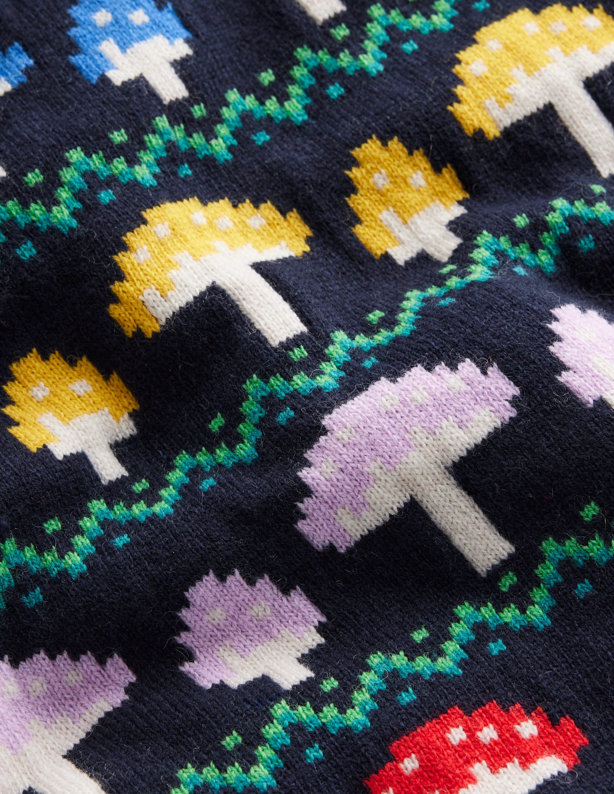 Edie Fair Isle Tank-Navy Mushroom - Image 10
