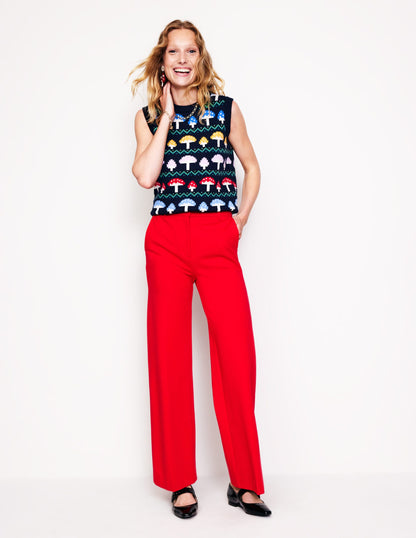 Edie Fair Isle Tank-Navy Mushroom-5