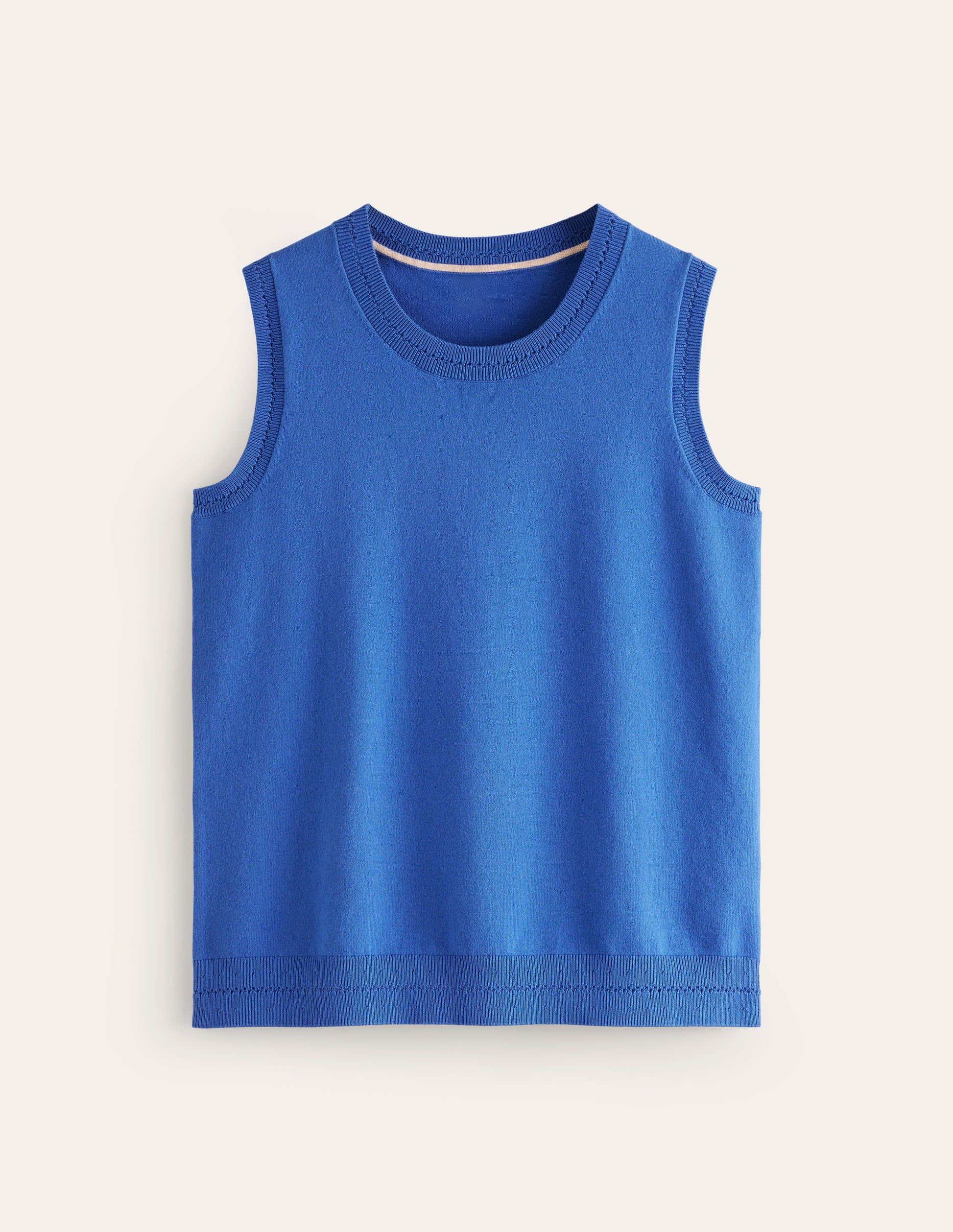 Catriona Crew Neck Cotton Tank-Blue Jay-6