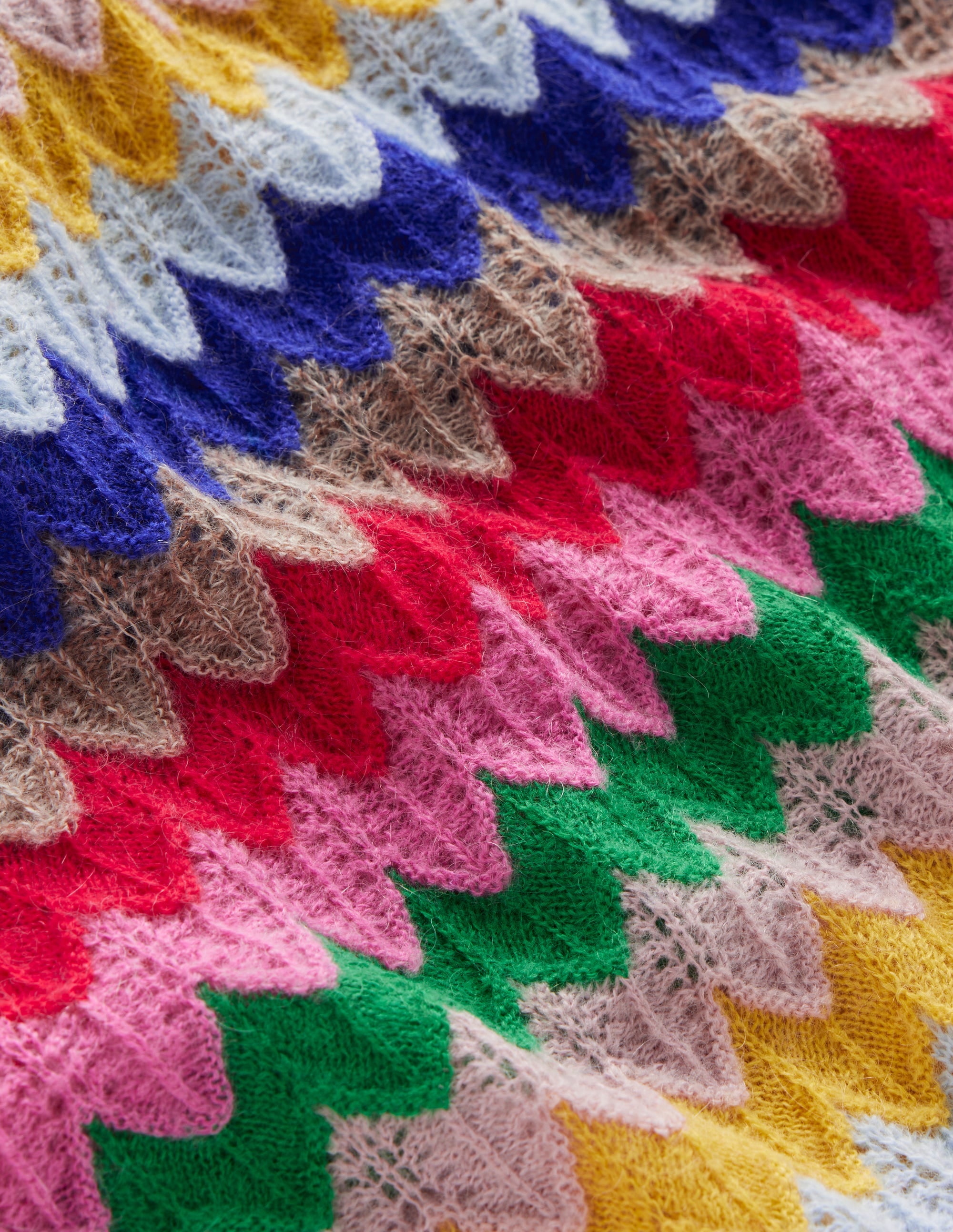 Fluffy Textured Stitch Jumper-Multi - Image 7