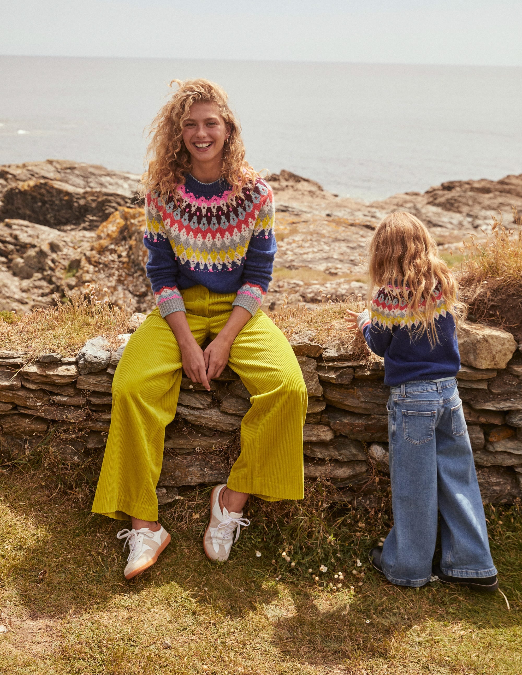 Eleanor Fair Isle Jumper-Sapphire Blue Fair Isle - Image 7