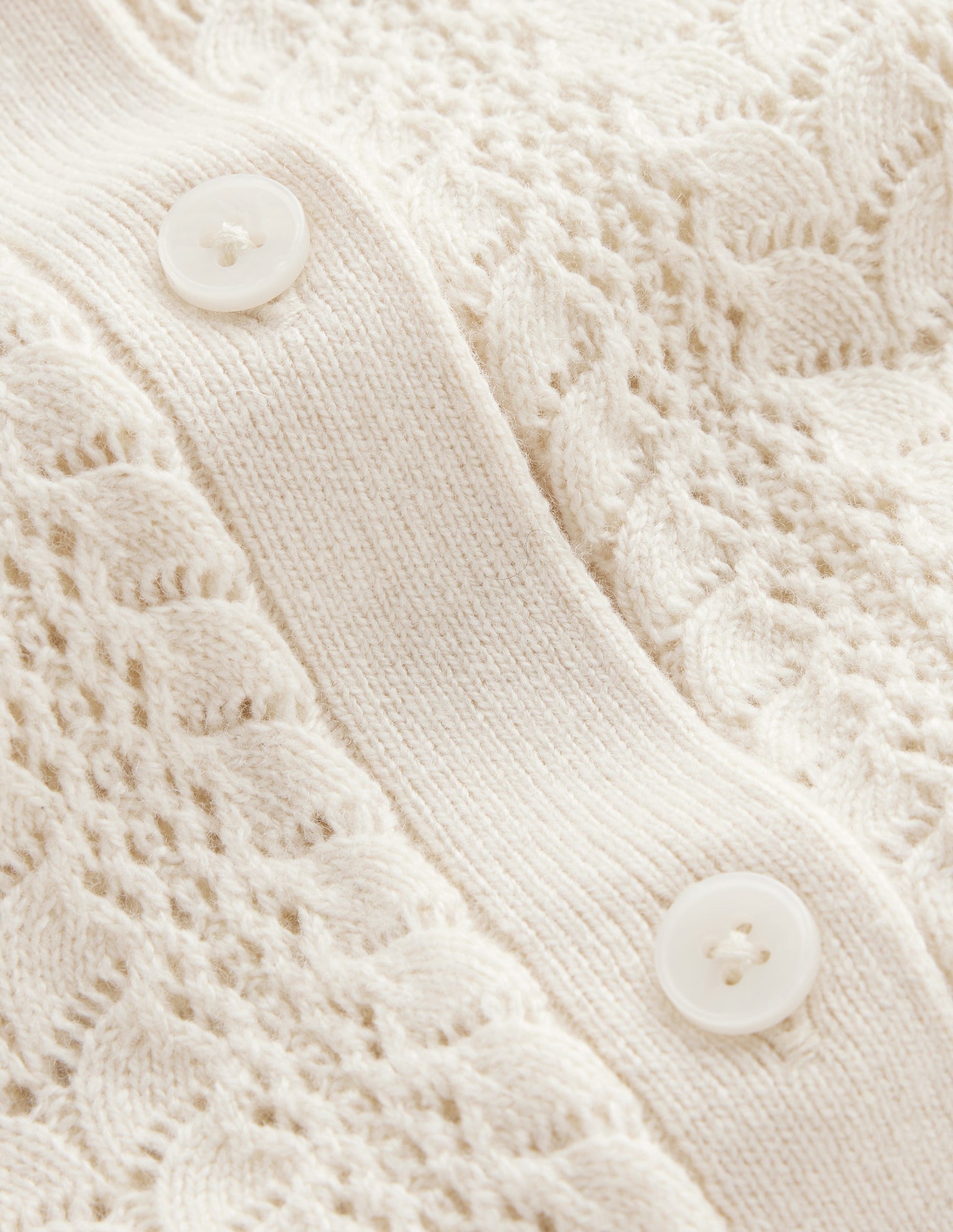 Tia Pointelle Frilled Cardigan-Warm Ivory-6