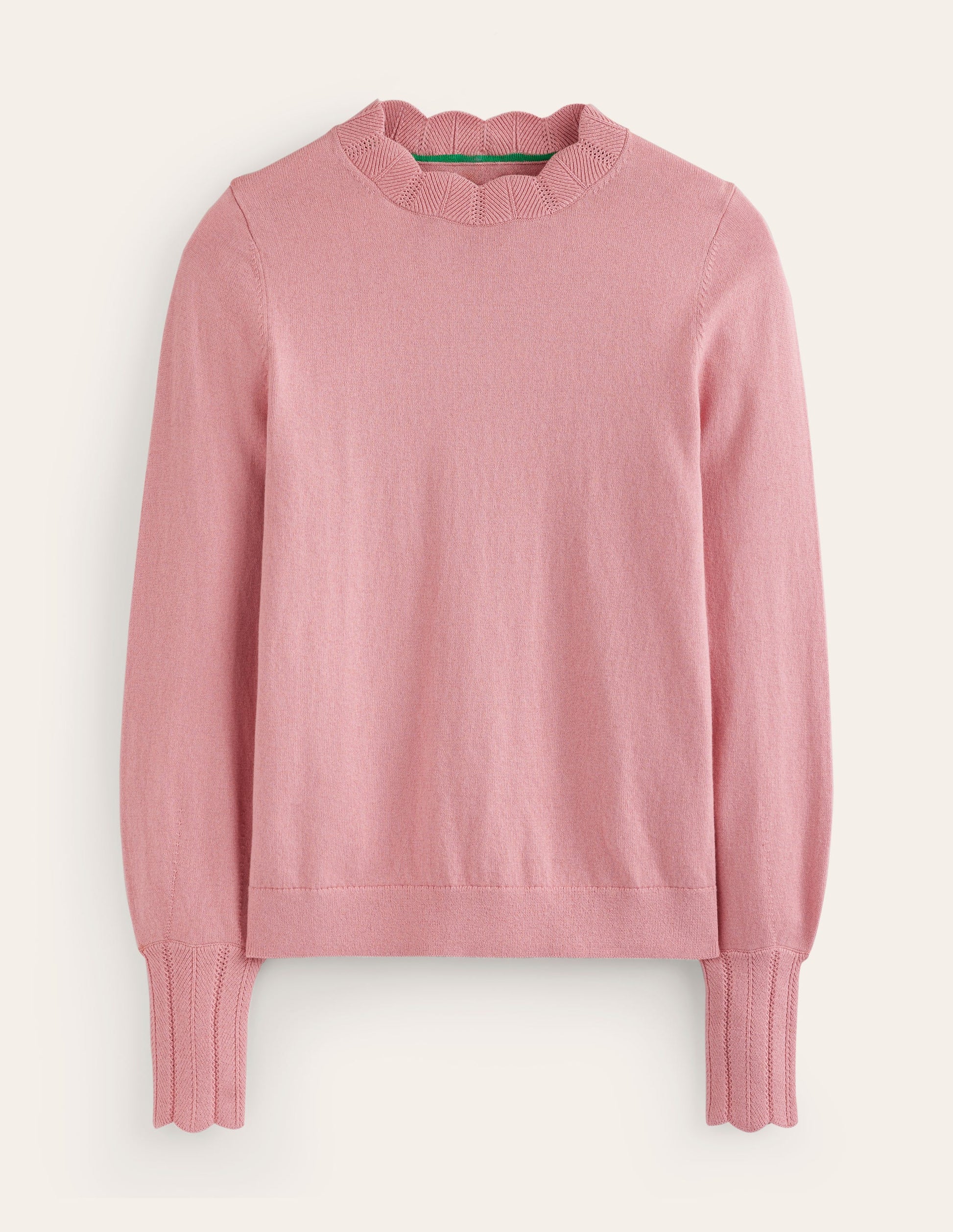 Imi Scallop Trim Jumper-Quartz Pink-5