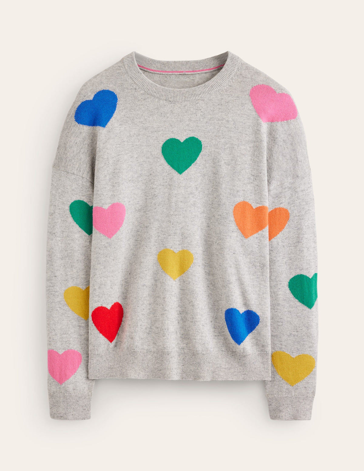 Natasha Novelty Jumper-Grey, Hearts - Image 8