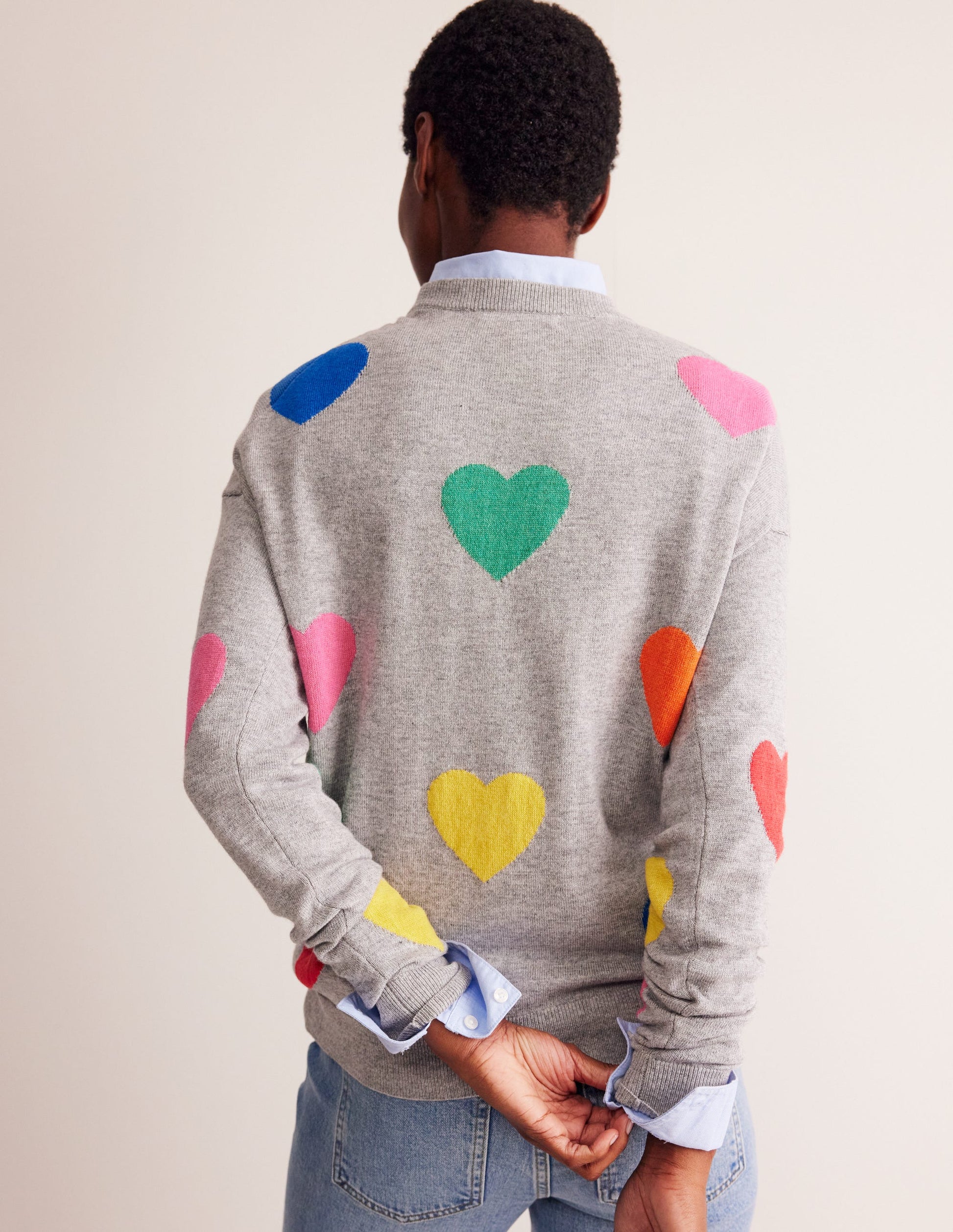 Natasha Novelty Jumper-Grey, Hearts-3