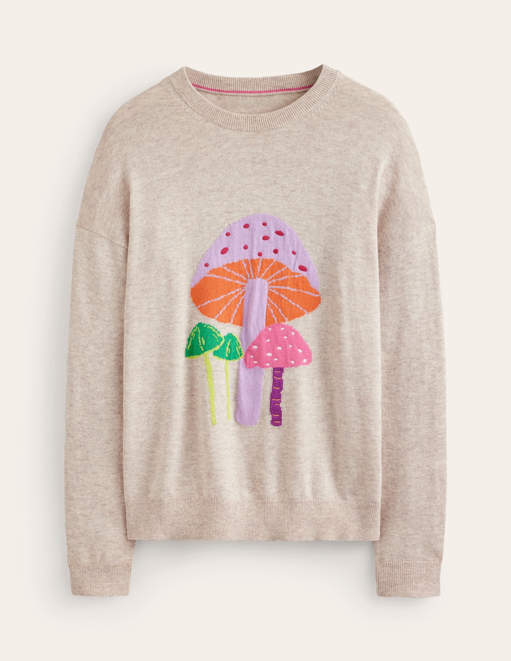 Natasha Novelty Jumper-Oatmeal, Mushrooms - Image 5