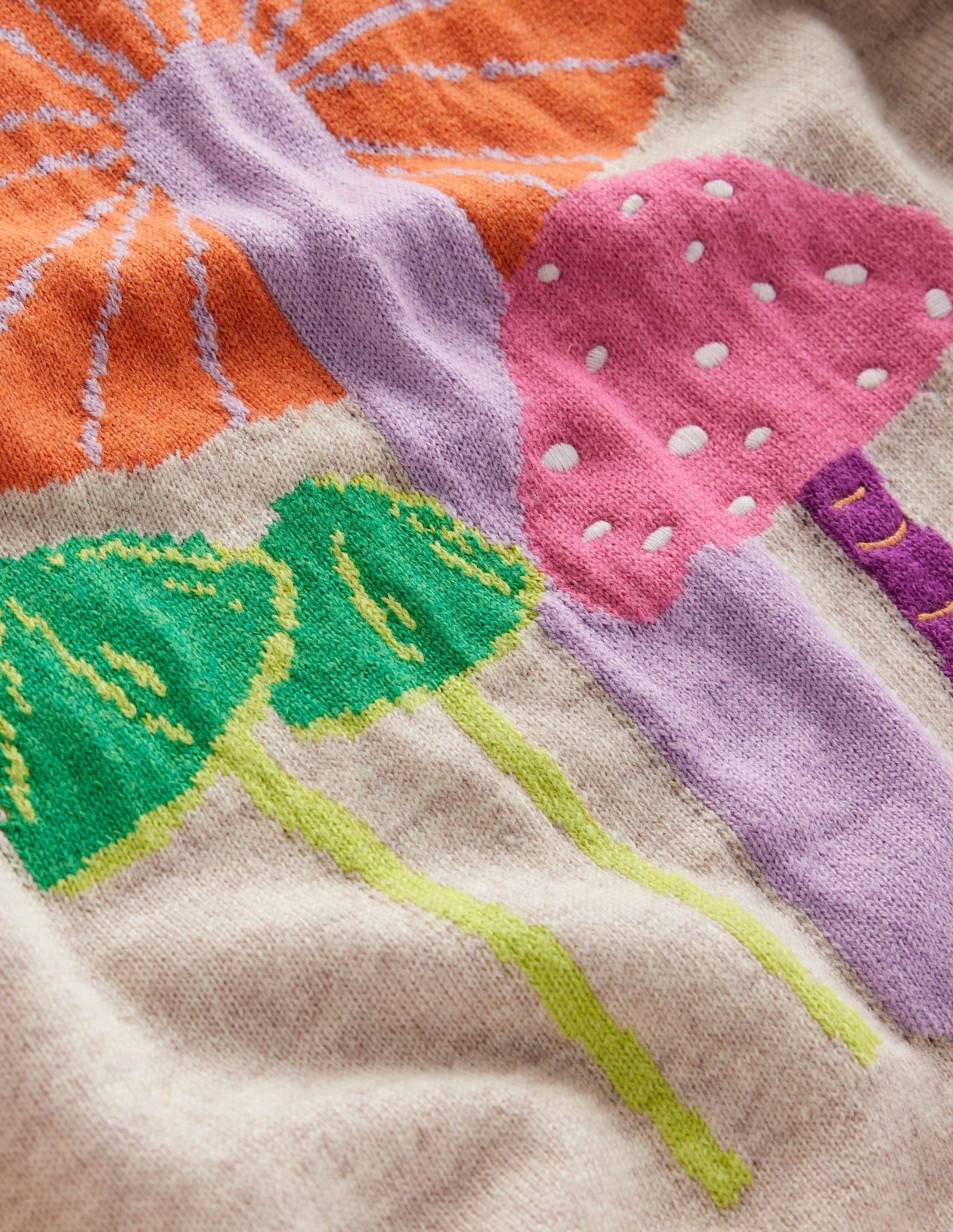 Natasha Novelty Jumper-Oatmeal, Mushrooms - Image 6