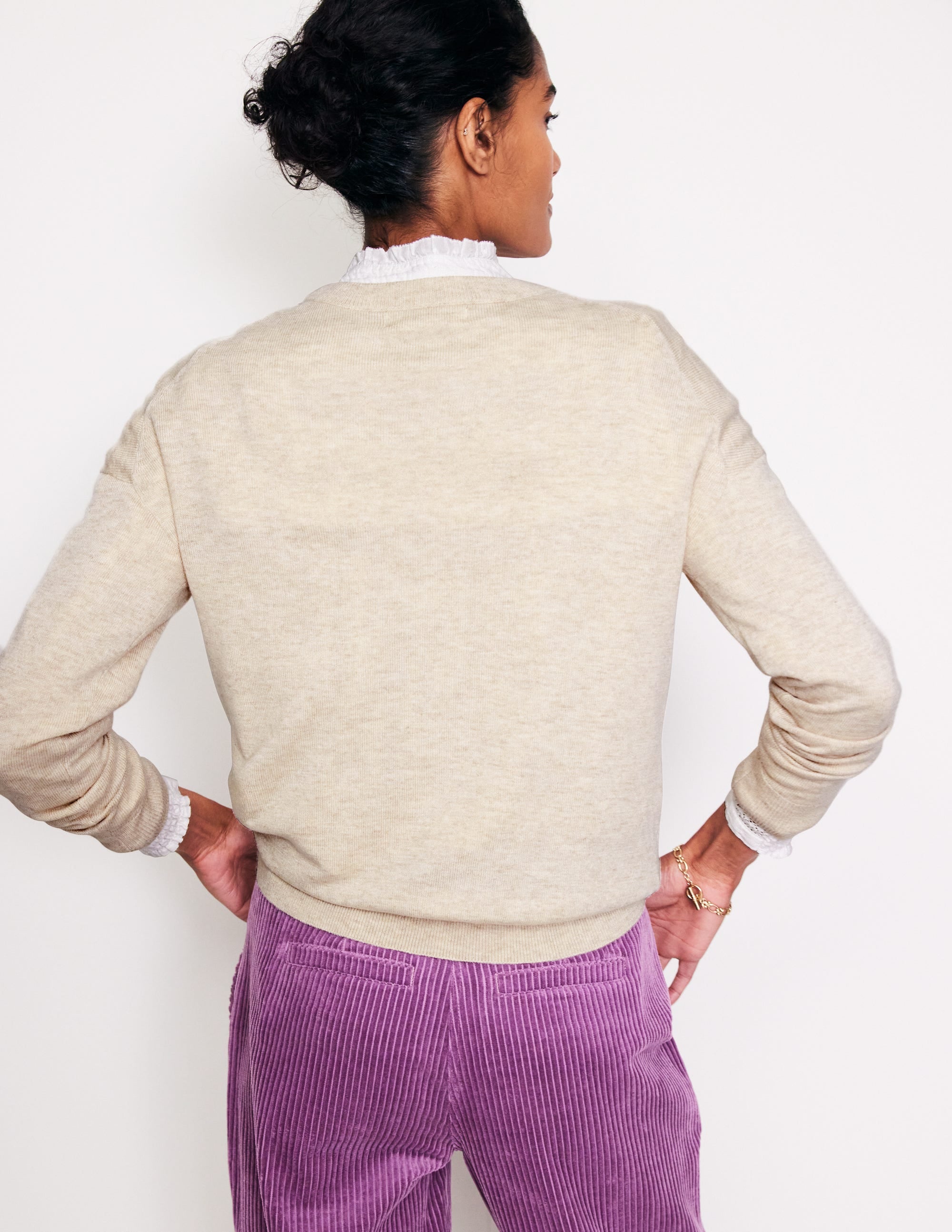 Natasha Novelty Jumper-Oatmeal, Mushrooms - Image 3