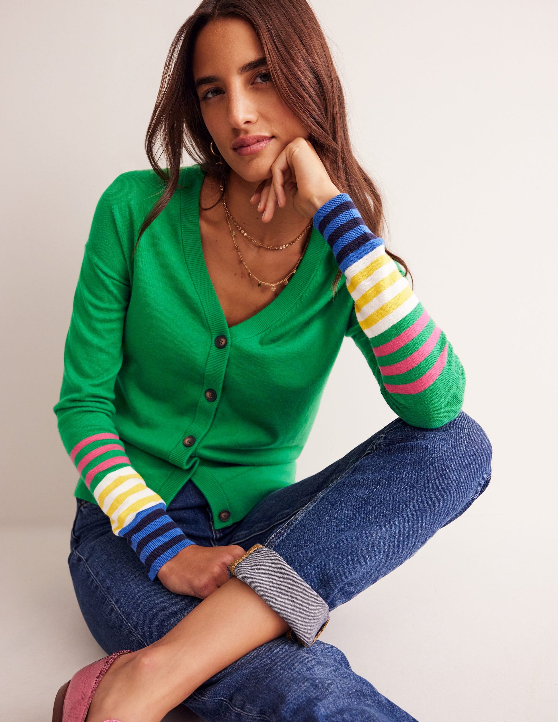 Annie Cardigan-Rich Emerald Green-2