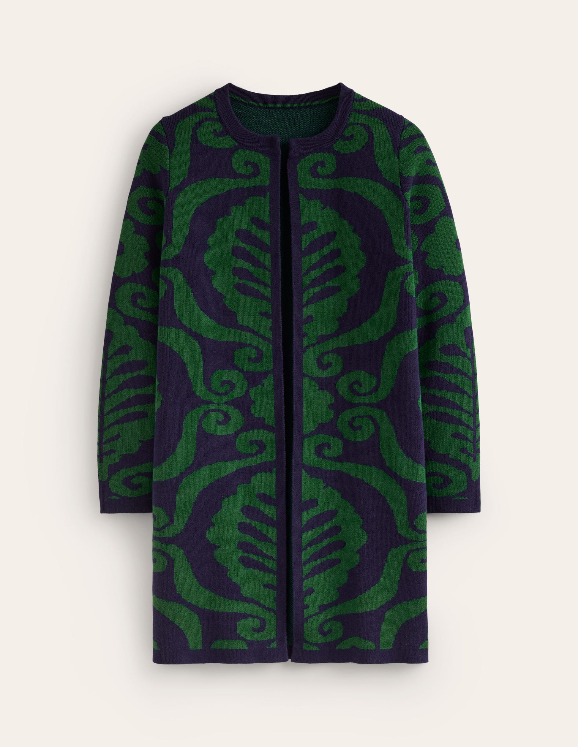 Edge to Edge Coatigan-Pine, Floral Birdseye Jacquard-5