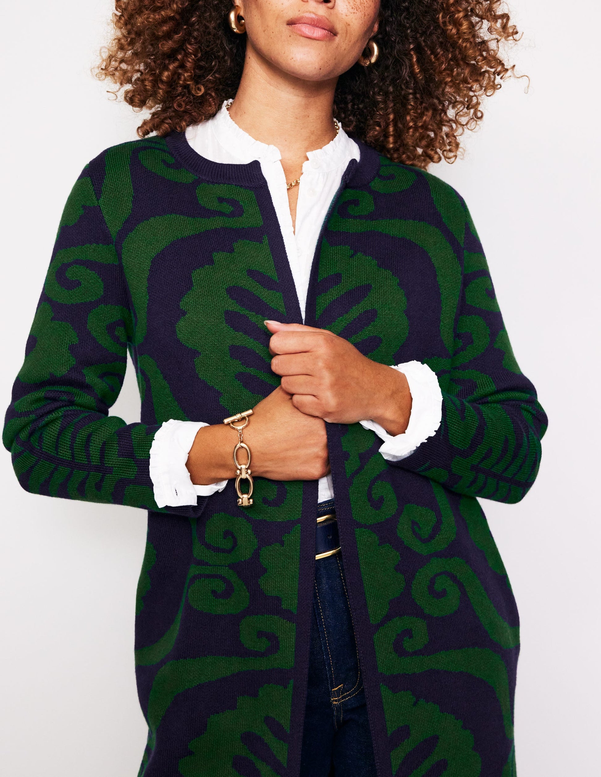Edge to Edge Coatigan-Pine, Floral Birdseye Jacquard-2