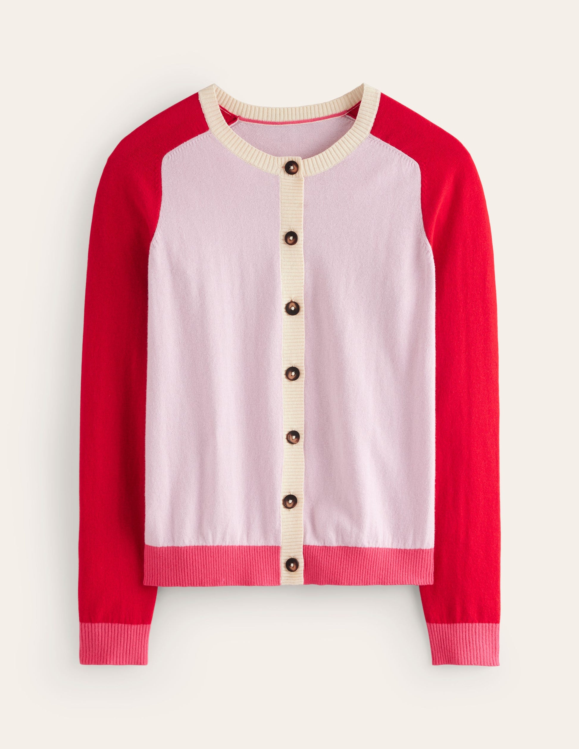 Meg Raglan Sleeve Cardigan-Soft Lavender, Colourblock-5