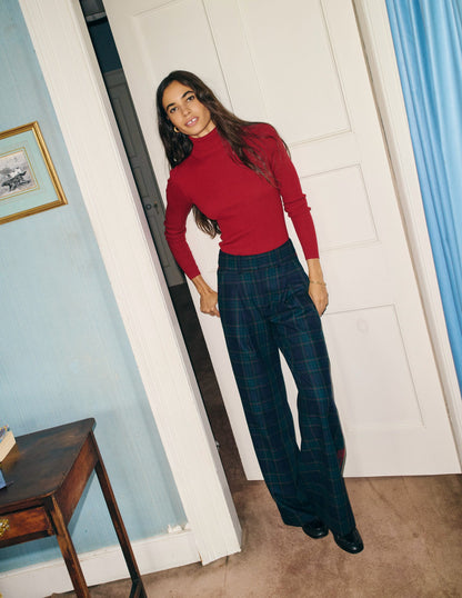 Catriona Roll Neck Jumper-Red Liquorice-5