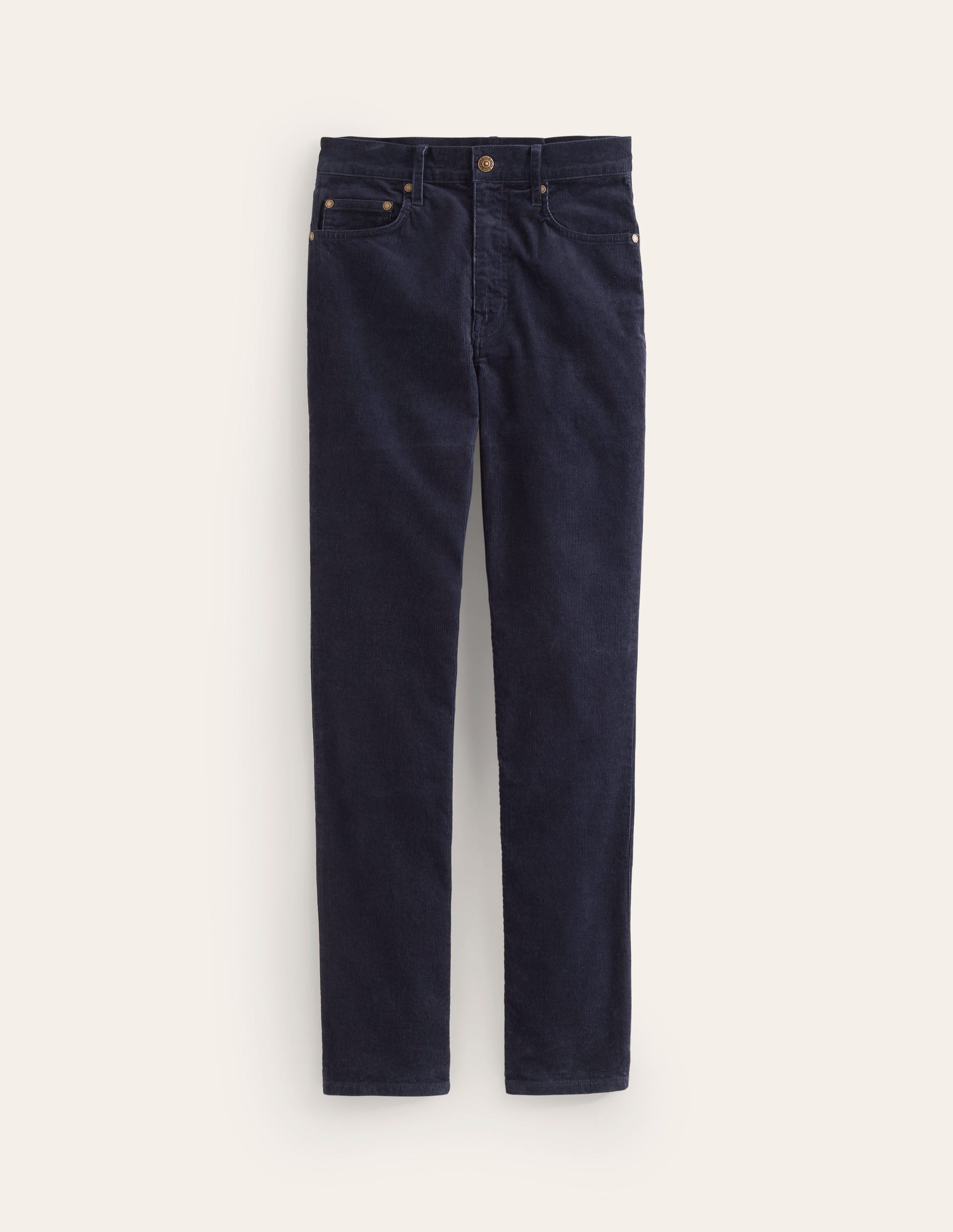 Straight Leg Corduroy Navy Corduroy Trousers Womens LADIES