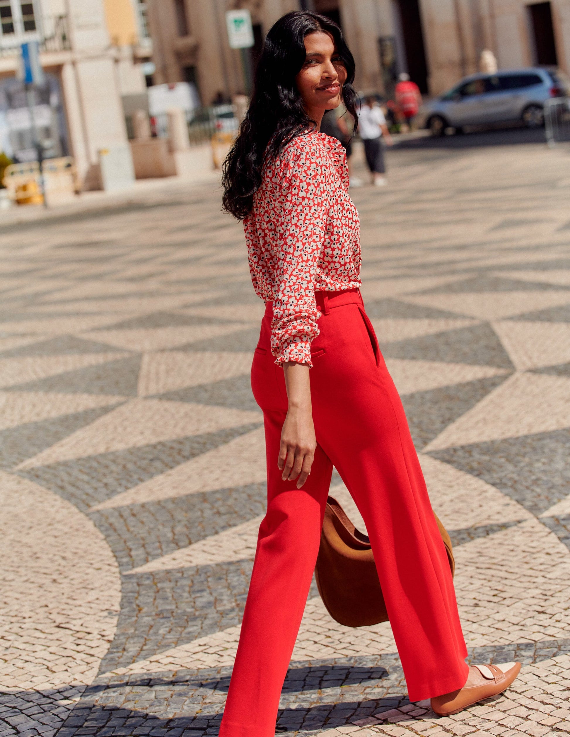 Westbourne Ponte Trousers-Hot Pepper Boden UK