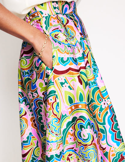 Isabella Cotton Sateen Skirt-Multi, Paisley Pome-3