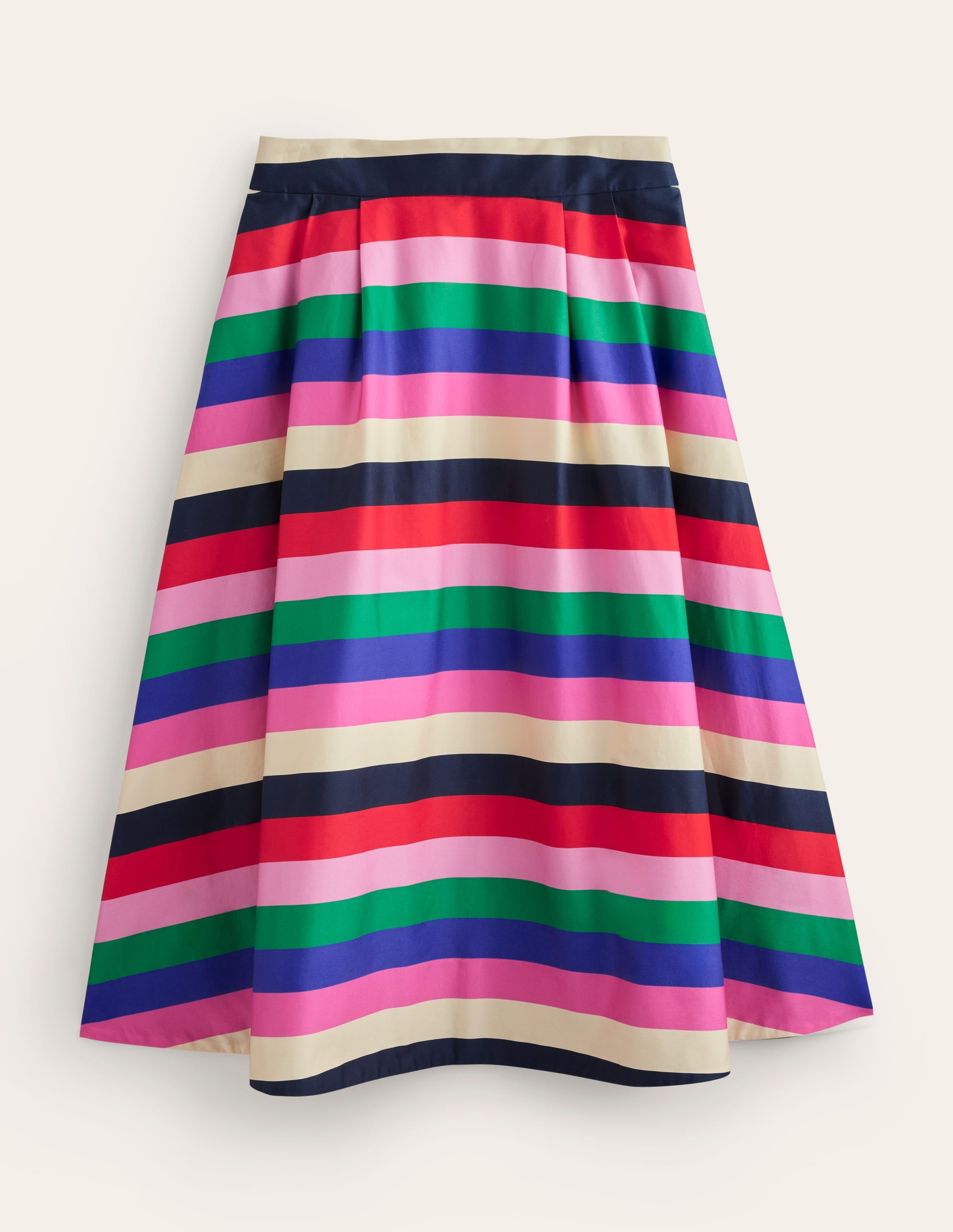 Isabella Cotton Sateen Skirt-Multi Stripe - Image 6