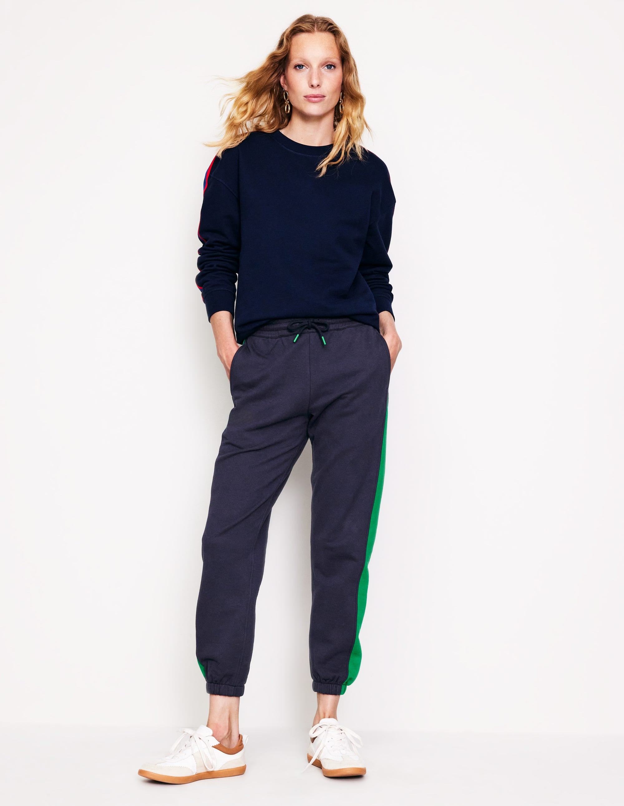 Side Panel Joggers-Navy - Image 1