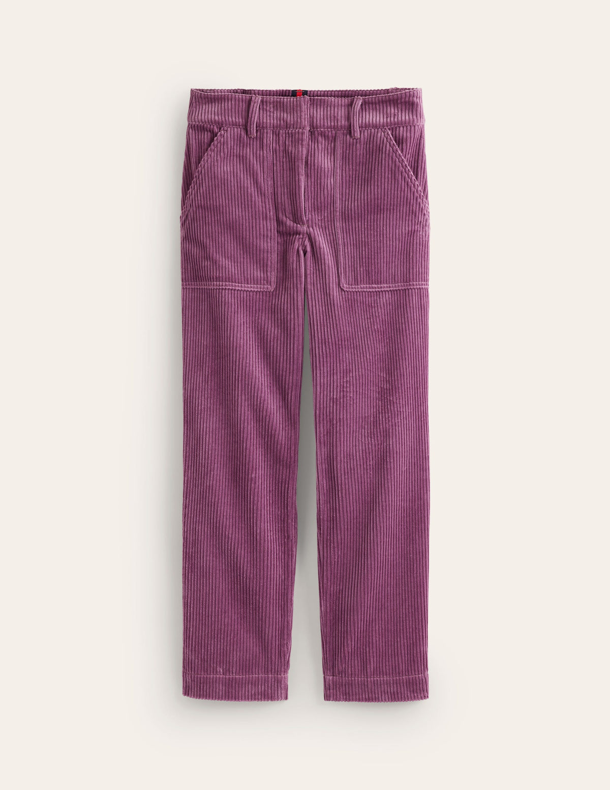 Tapered Cord Cargo Trousers-Purple Thistle - Image 6