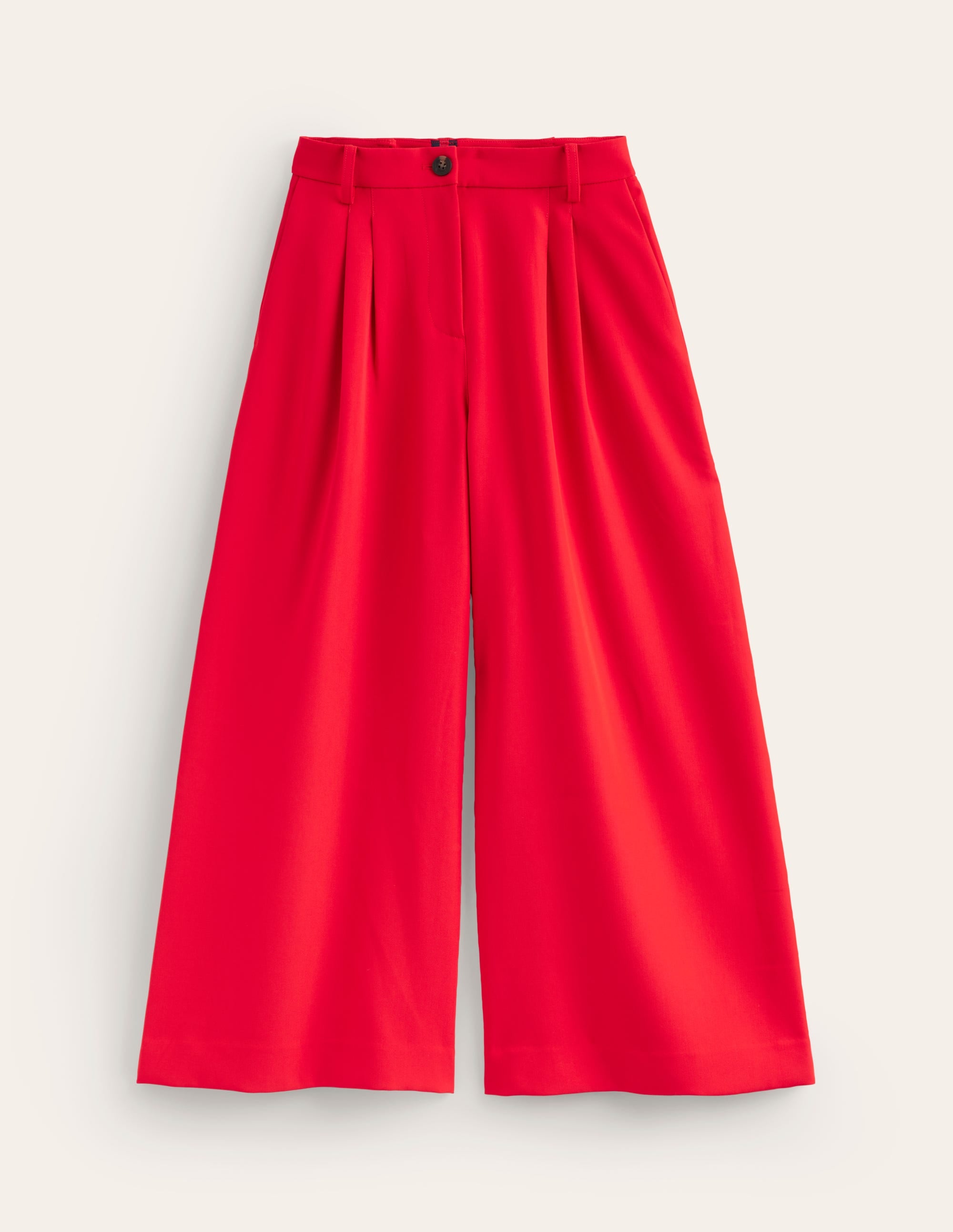 Tailored Cropped Trousers-Red - Image 6