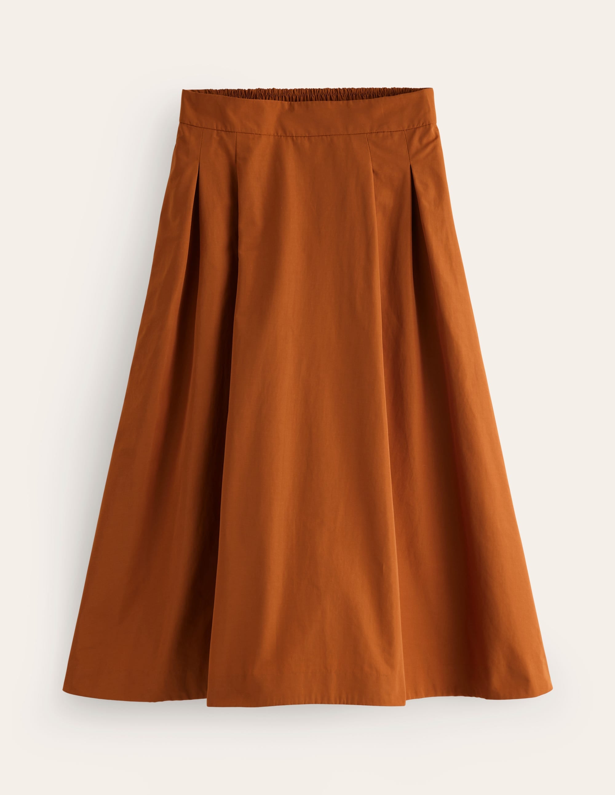 Isabella Taffeta Midi Skirt-Ochre - Image 5