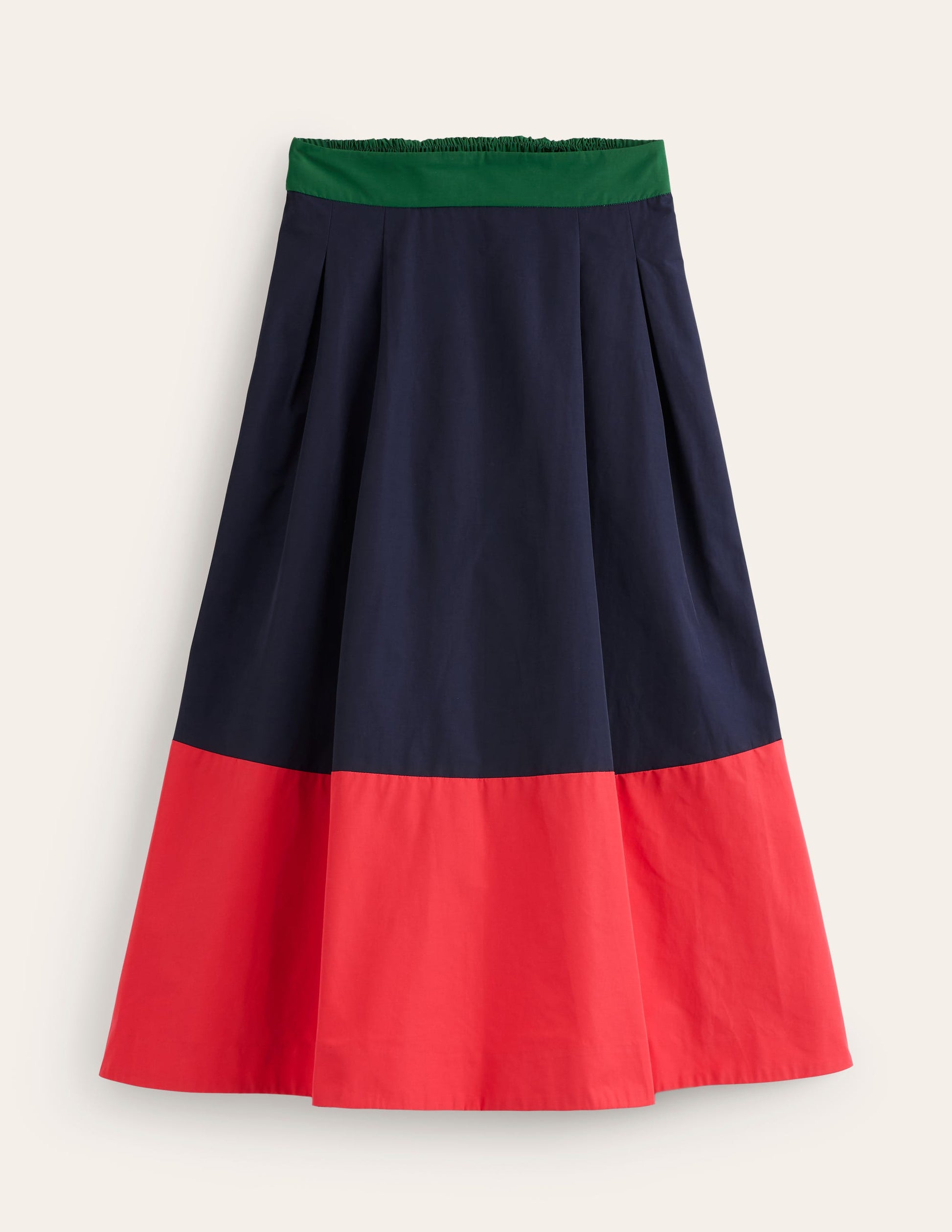 Isabella Taffeta Midi Skirt-Navy/ Cherry Jam-5