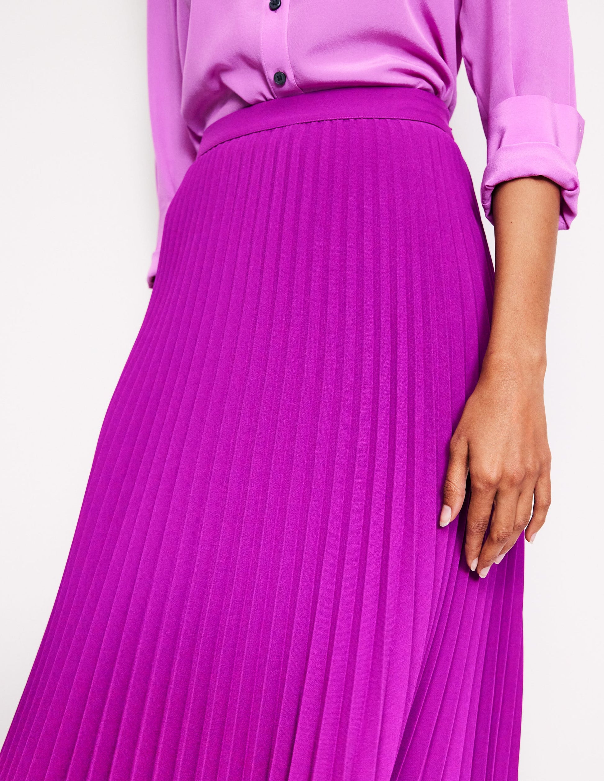Camilla Pleated Midi Skirt-Regal Purple-2