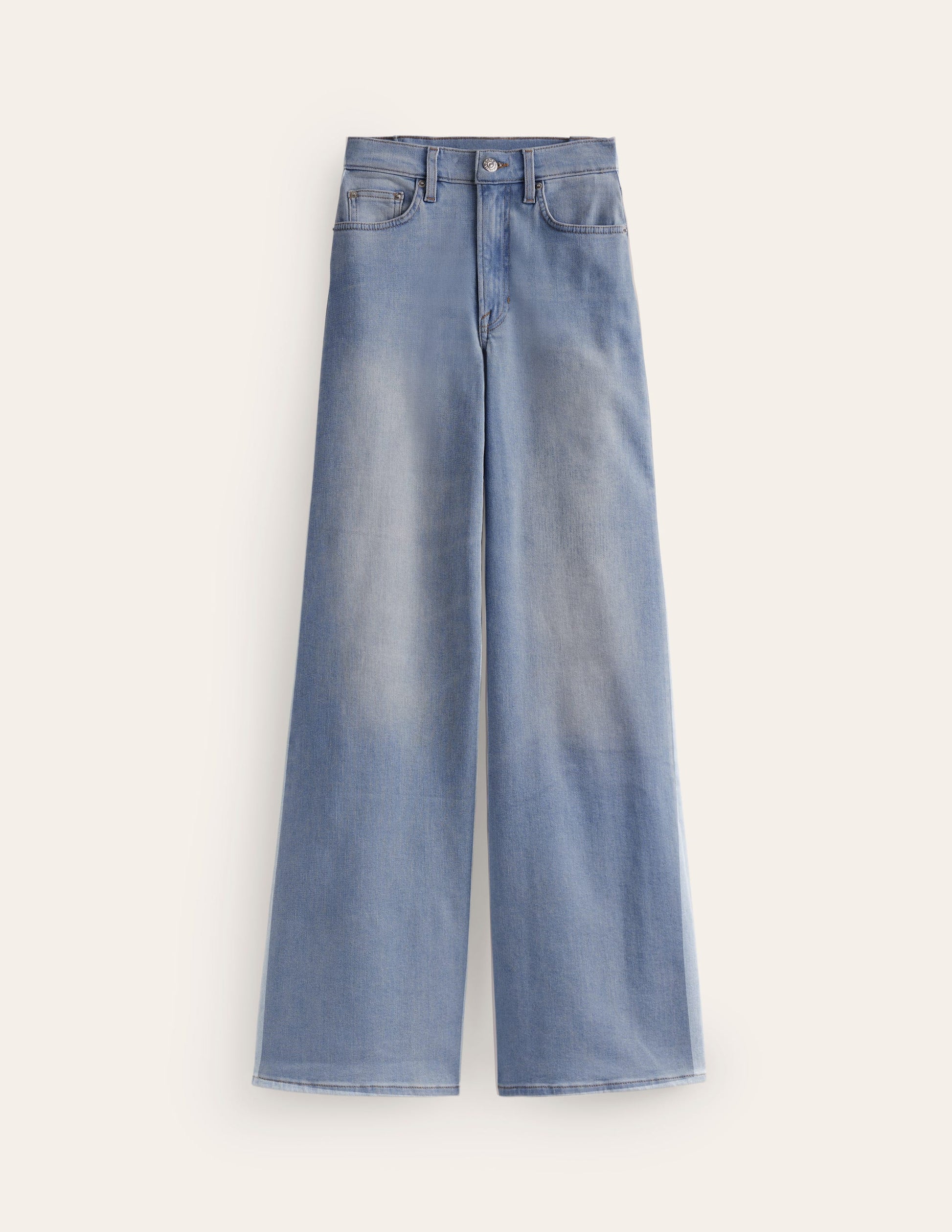 High Rise Wide Leg Jeans-Light Vintage-17