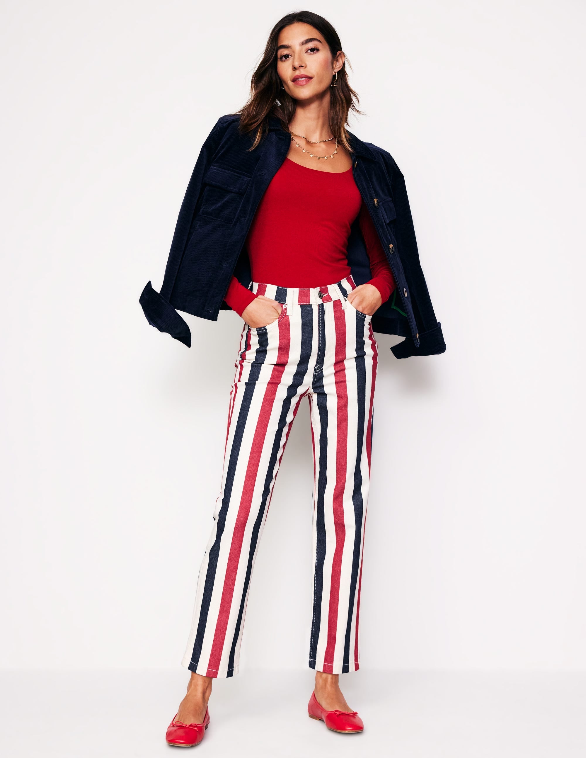 Striped Jeans-Red Multi Stripe - Image 1
