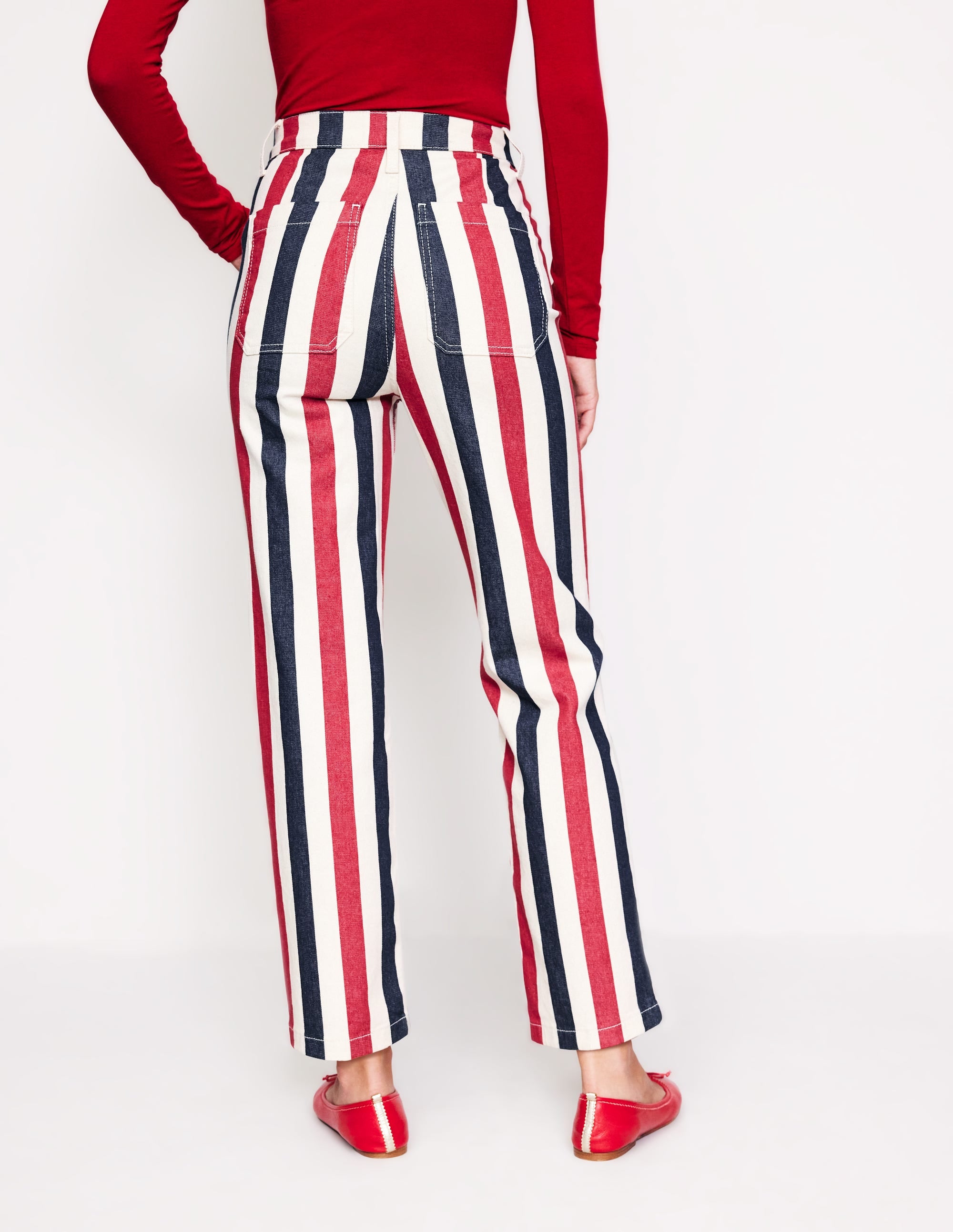 Striped Jeans-Red Multi Stripe - Image 3