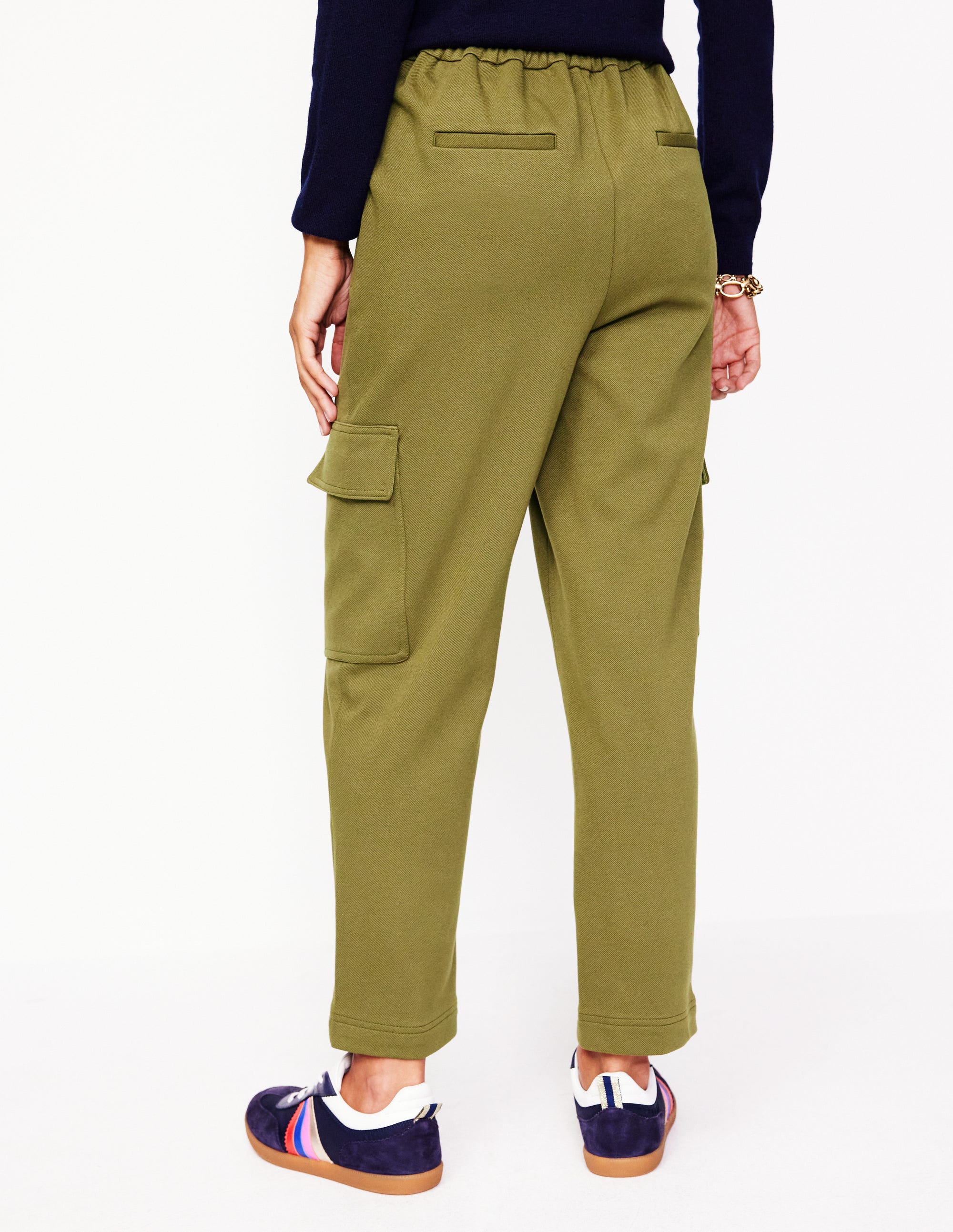 Ponte Twill Tapered Trousers-Oregano - Image 3