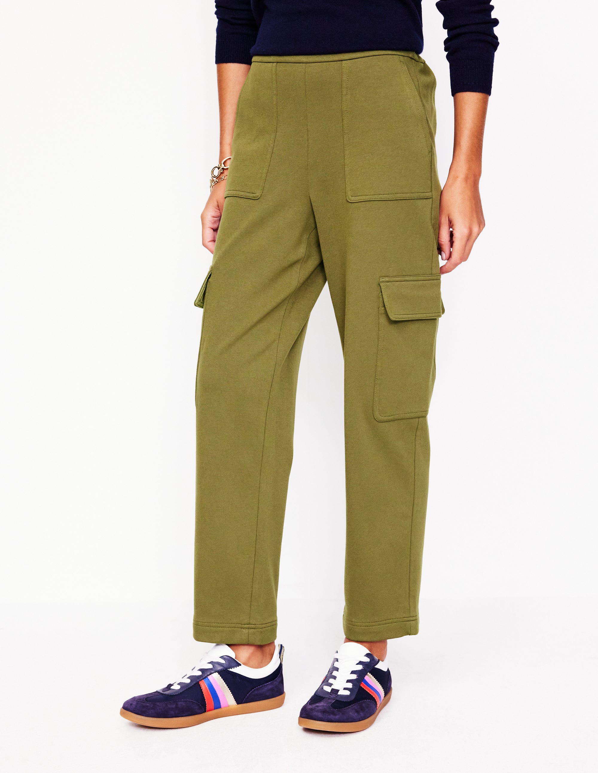 Ponte Twill Tapered Trousers-Oregano - Image 4