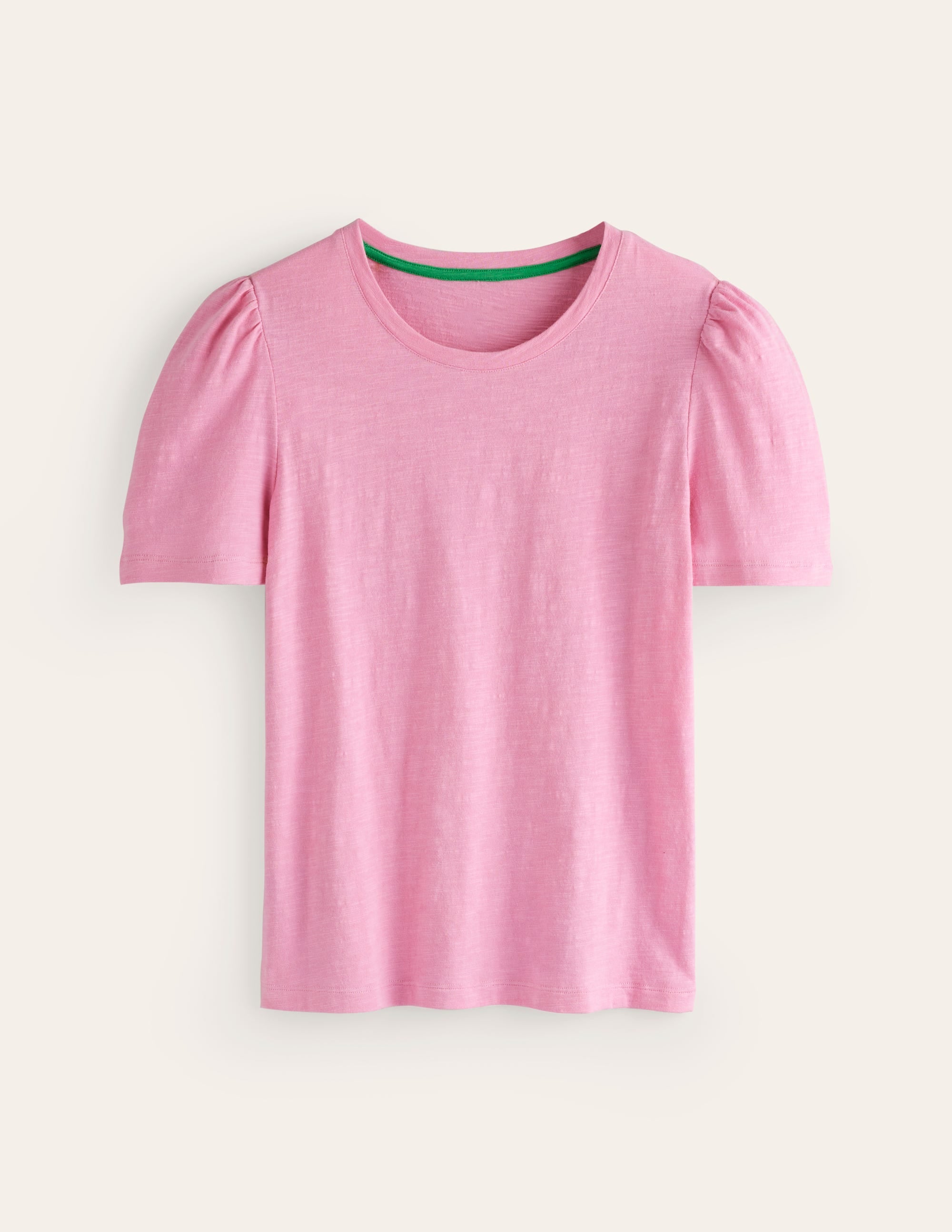 Cotton Puff Sleeve T-Shirt-Old Rose - Image 5
