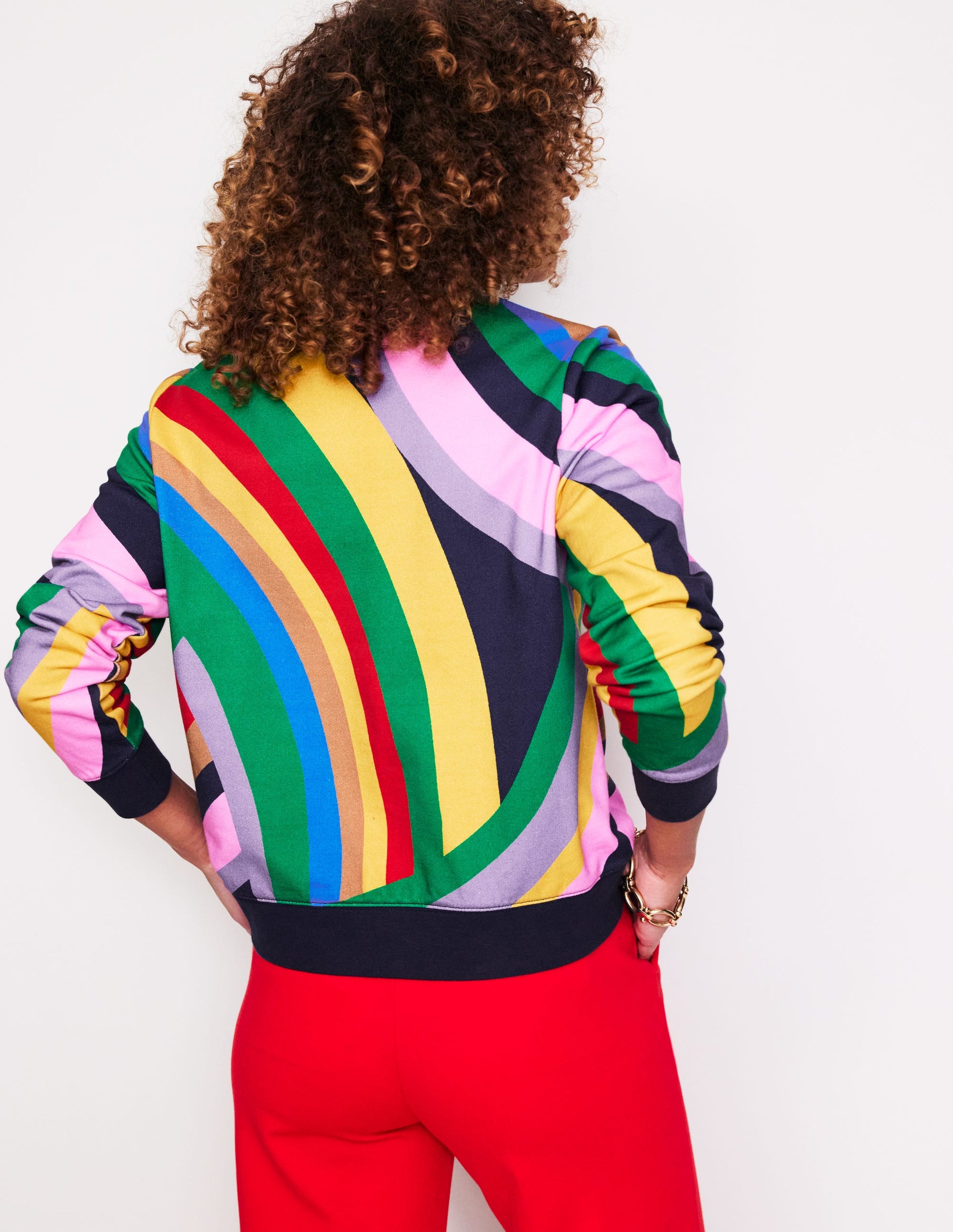 Hannah Printed Sweatshirt-Multi, Abstract Rainbow-3