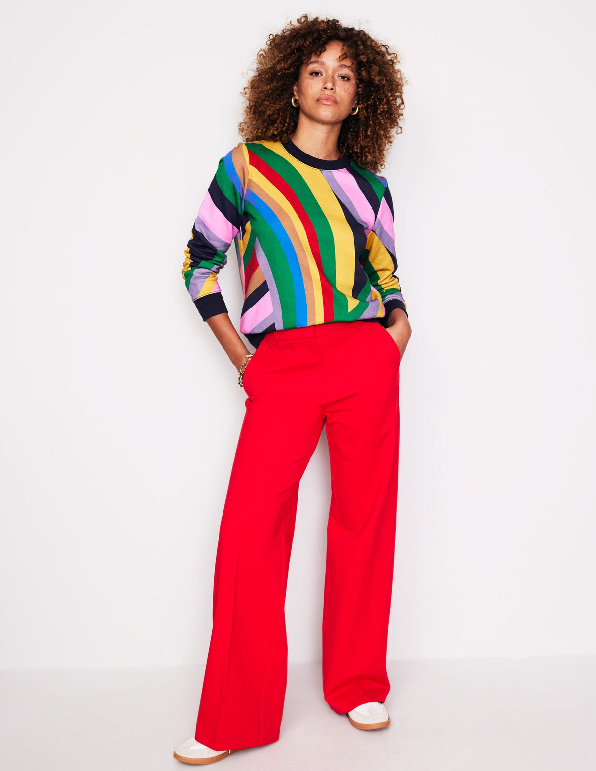 Hannah Printed Sweatshirt-Multi, Abstract Rainbow - Image 4