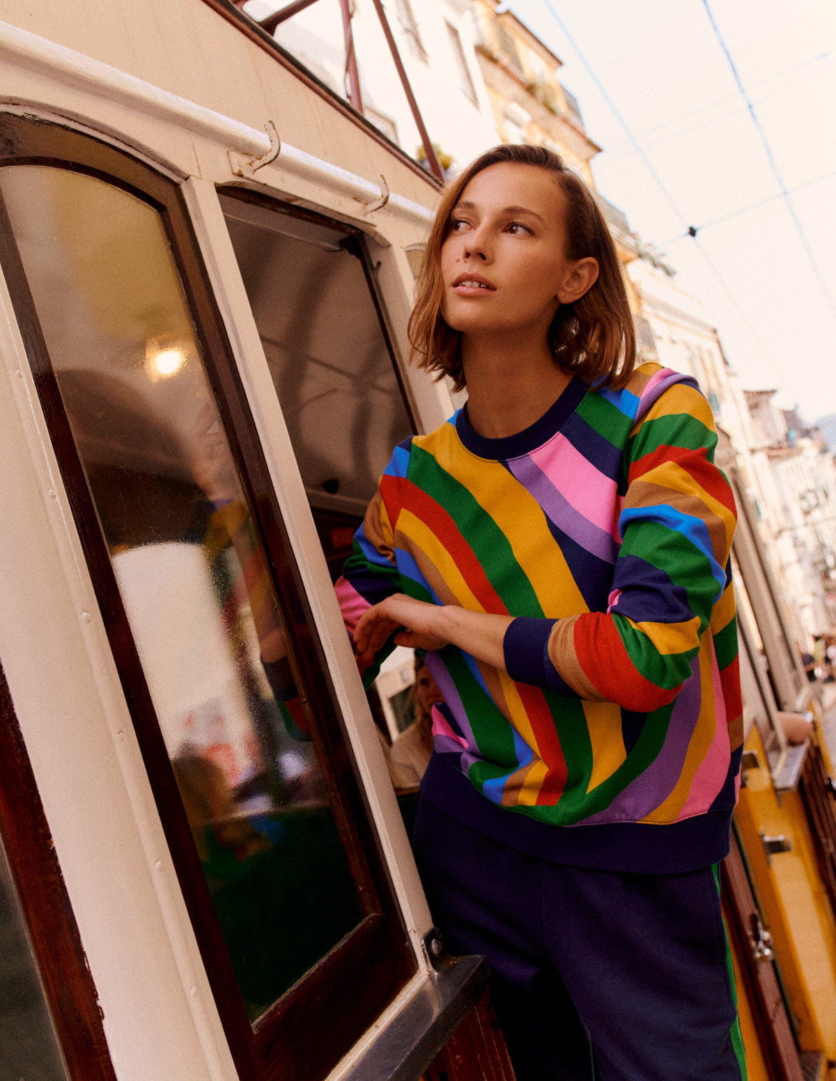 Hannah Printed Sweatshirt-Multi, Abstract Rainbow - Image 5