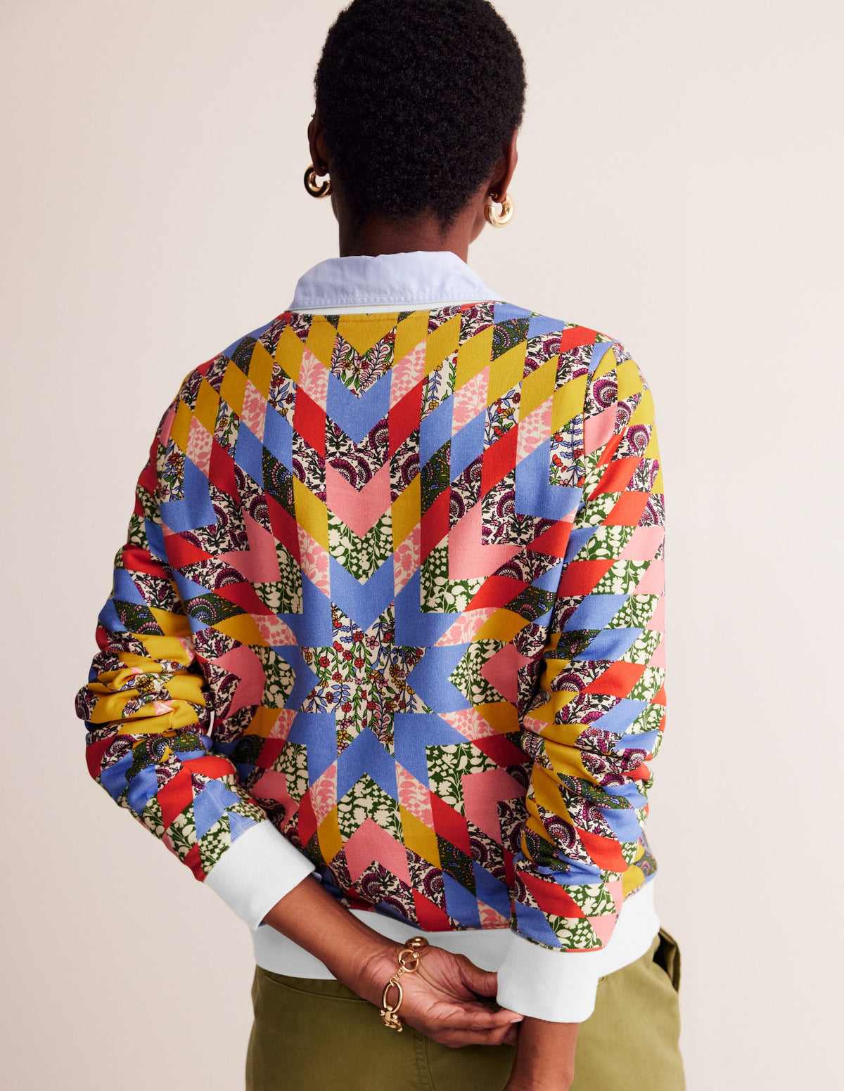 Hannah Printed Sweatshirt-Multi, Patchwork Floral-3