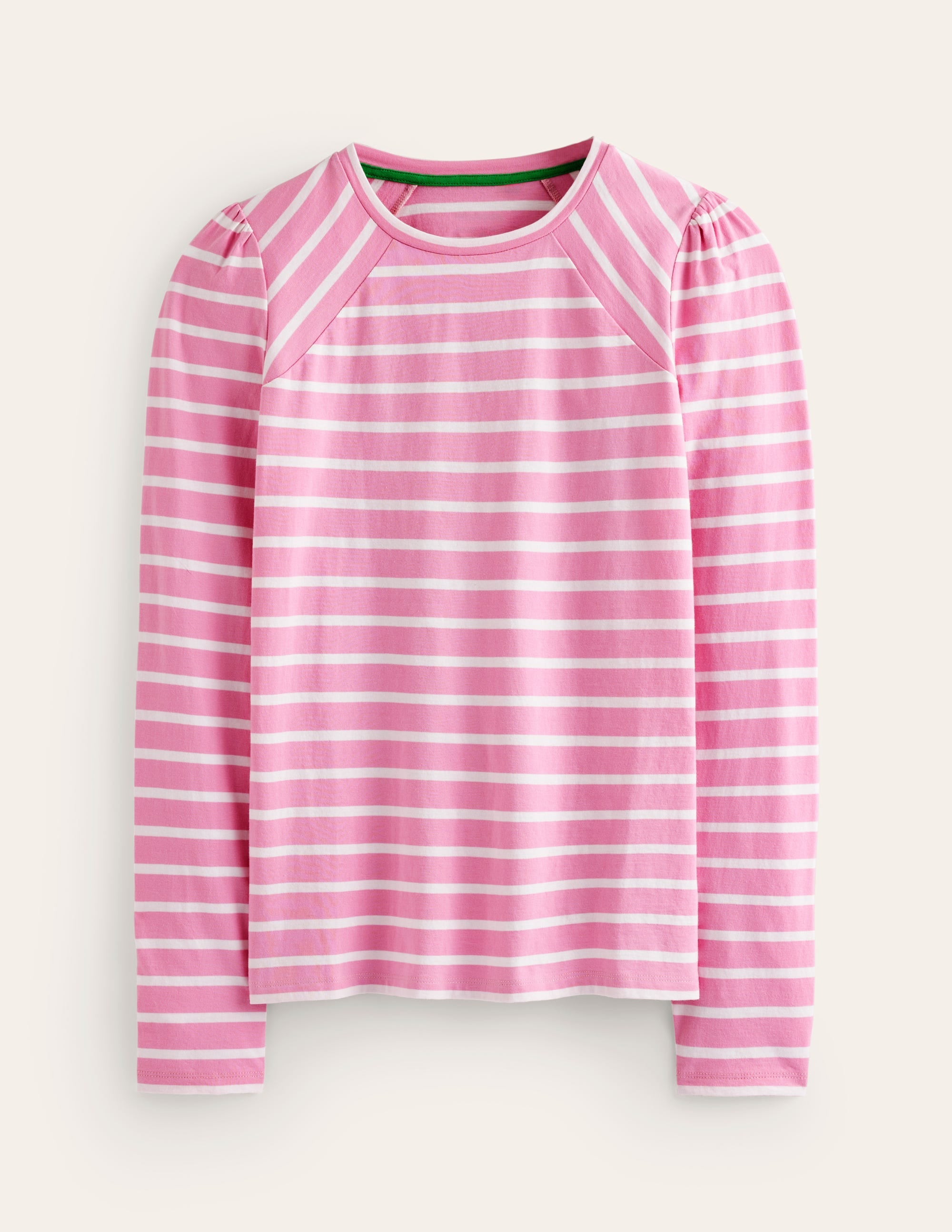 Arabella Stripe Jersey Top-Pink, Ivory Stripe - Image 5