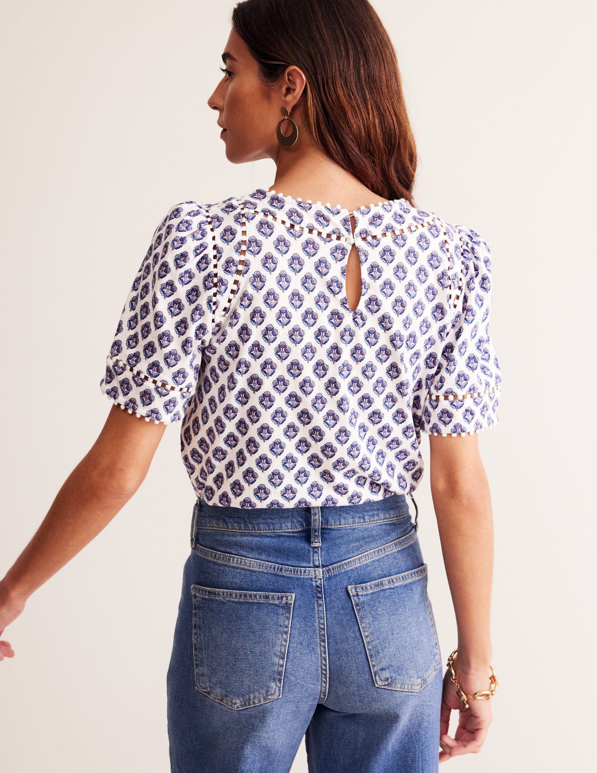 Mila Trim Detail Top-Ivory, Pome Stamp-3